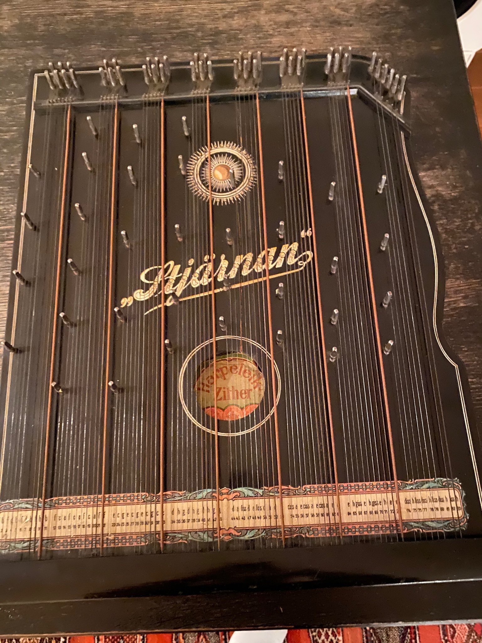 Vacker Äldre Cittra Stjärna. Harpeleik Zither.. (418982827) ᐈ Köp på