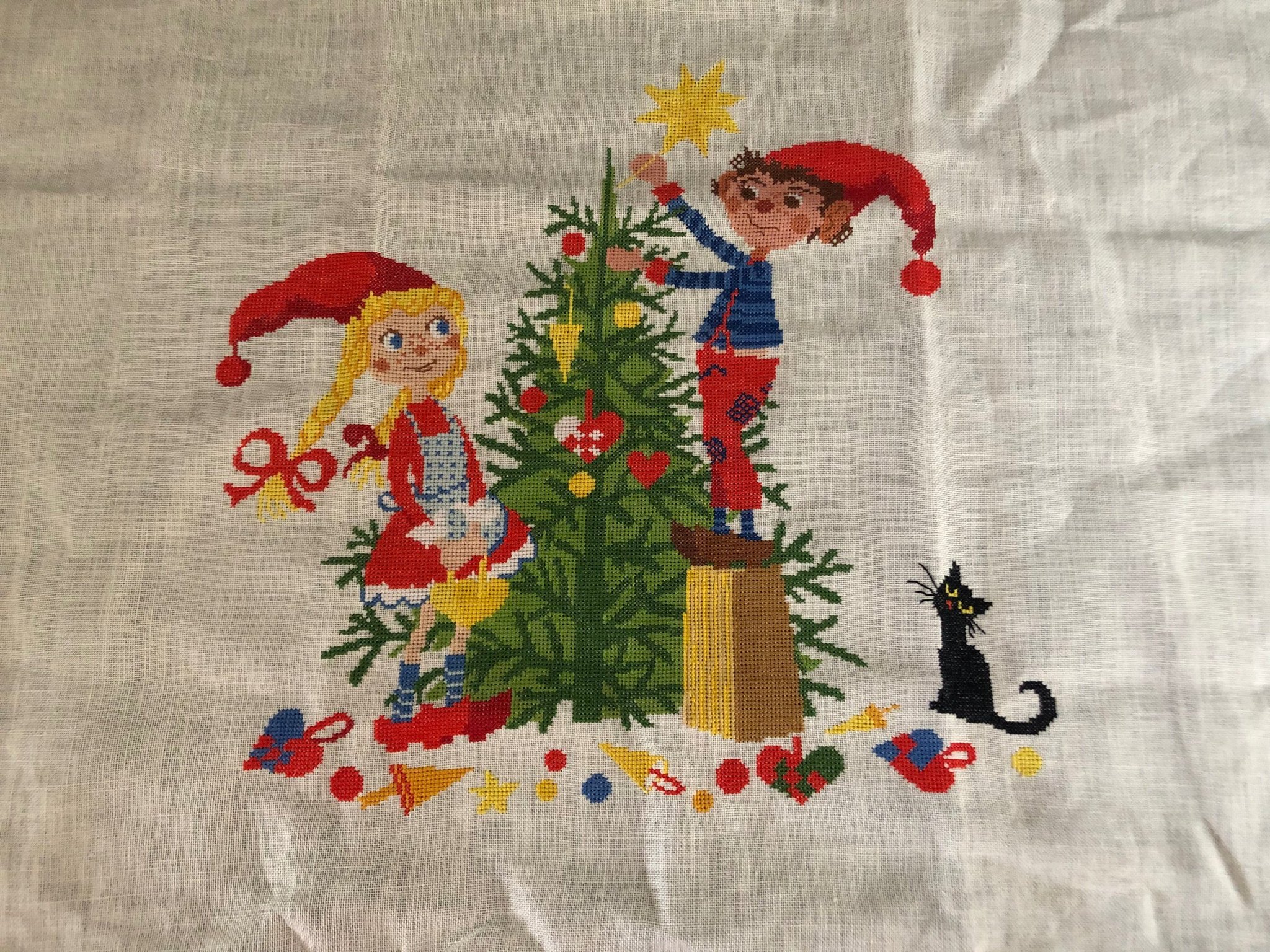 Clara Waever julbonad jul korsstygn broderi (377979561) ᐈ Köp på Tradera