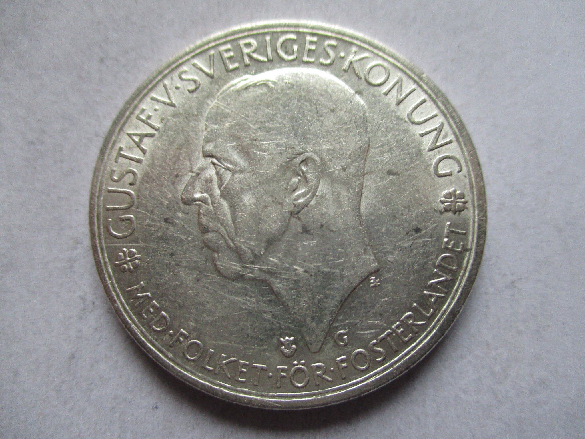 5 Krona 1935 Jubileumsmynt Med 90 Silver 421721282 K p P 