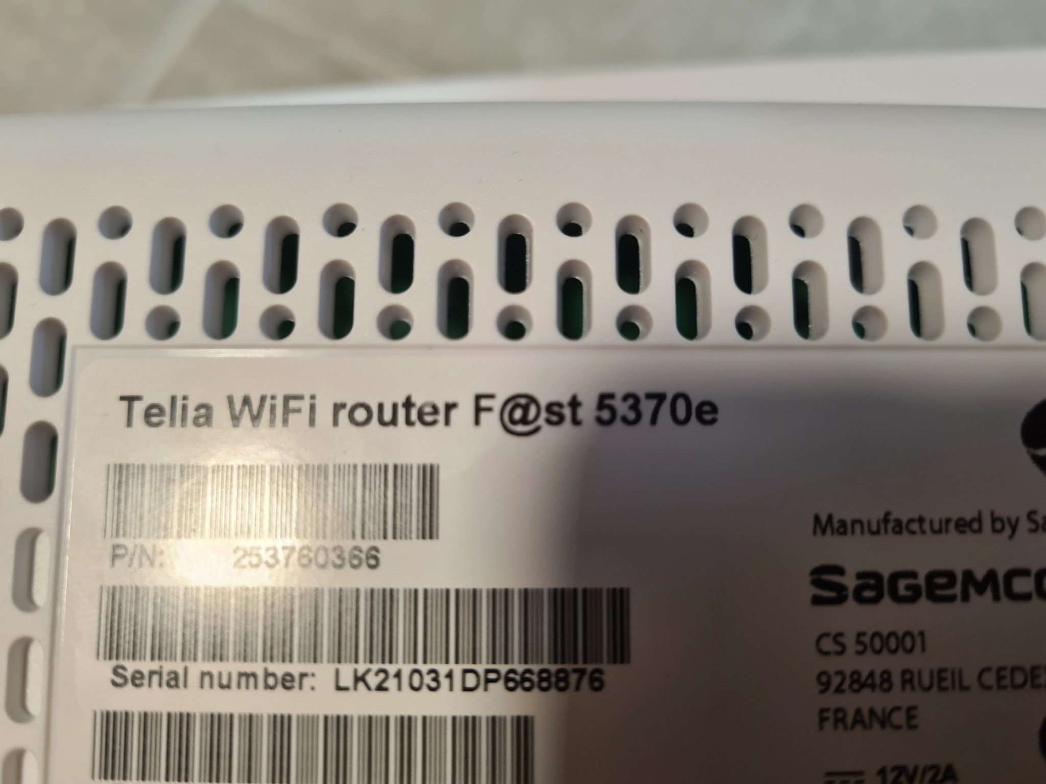 Telia router smart wifi fst 5370e Köp på Tradera (574415483)