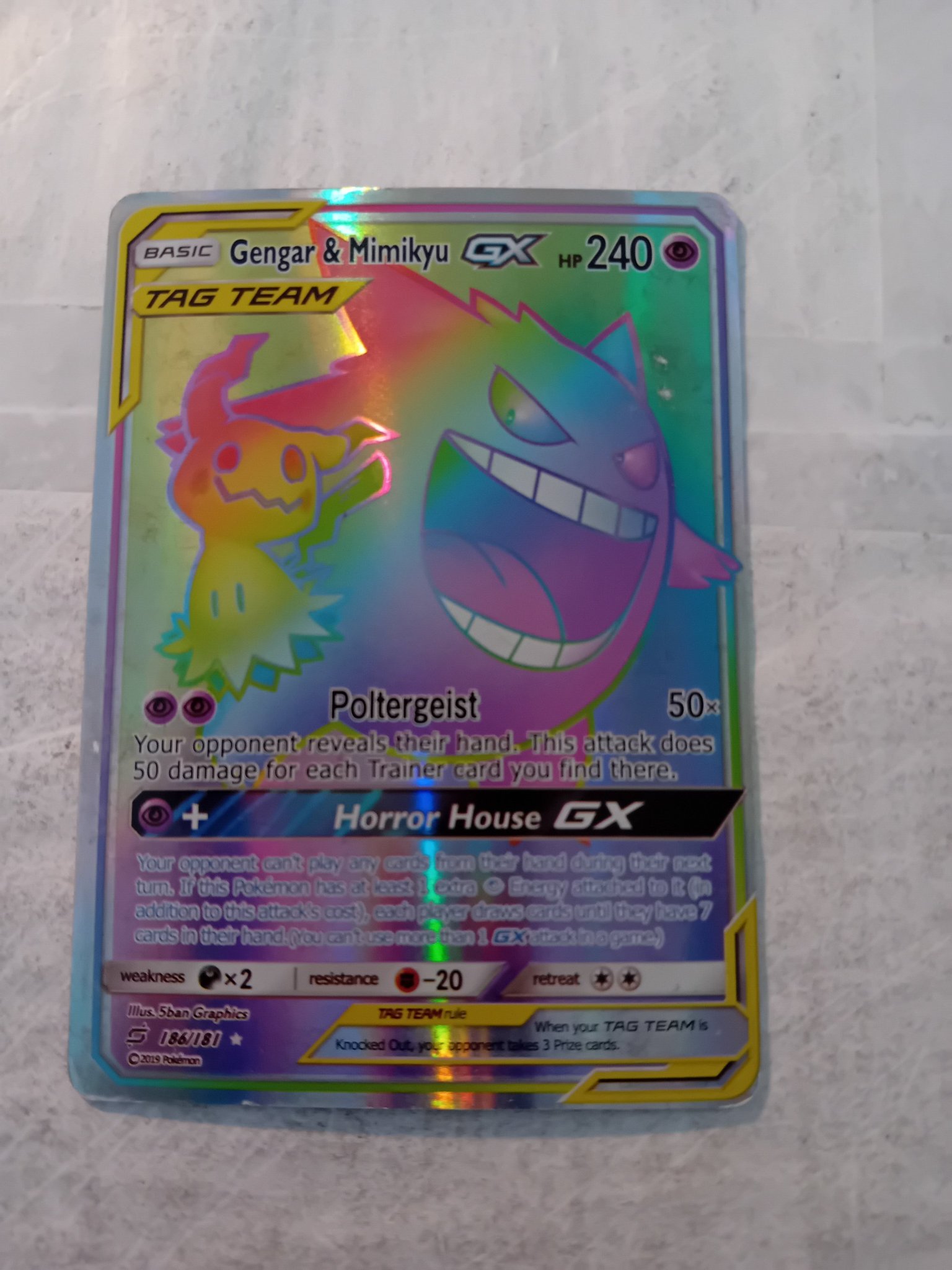 Pokemon kort, Gengar/Mimikyu GX Tag Team, värde.. Köp på Tradera