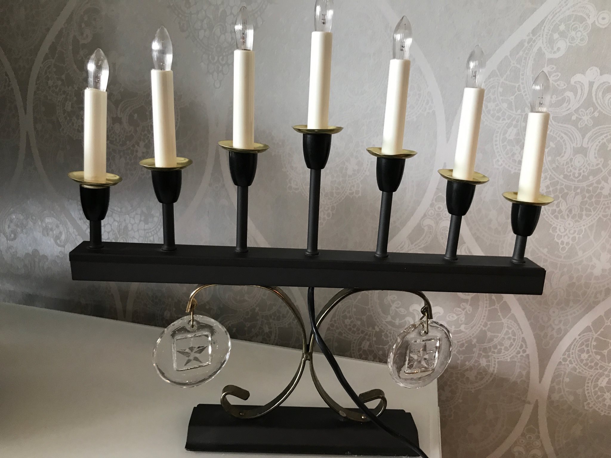 Adventsljusstake Smide Glas Gunnar Ander Erik H 322024246 K p P 