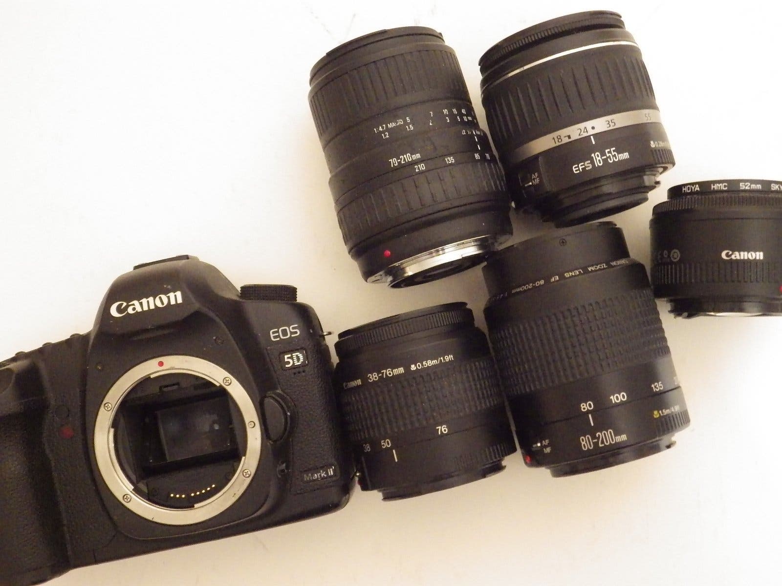 Canon EOS 5D camera with lens available at auction
