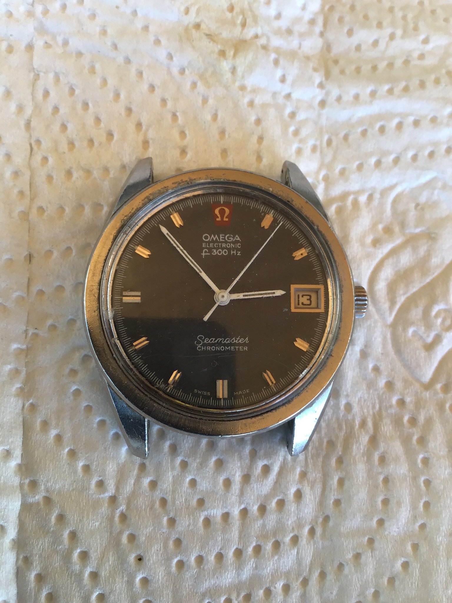 Omega Electronic f300 Hz Seamaster Chromometer (392761427) á Köp pÃ¥ Tradera