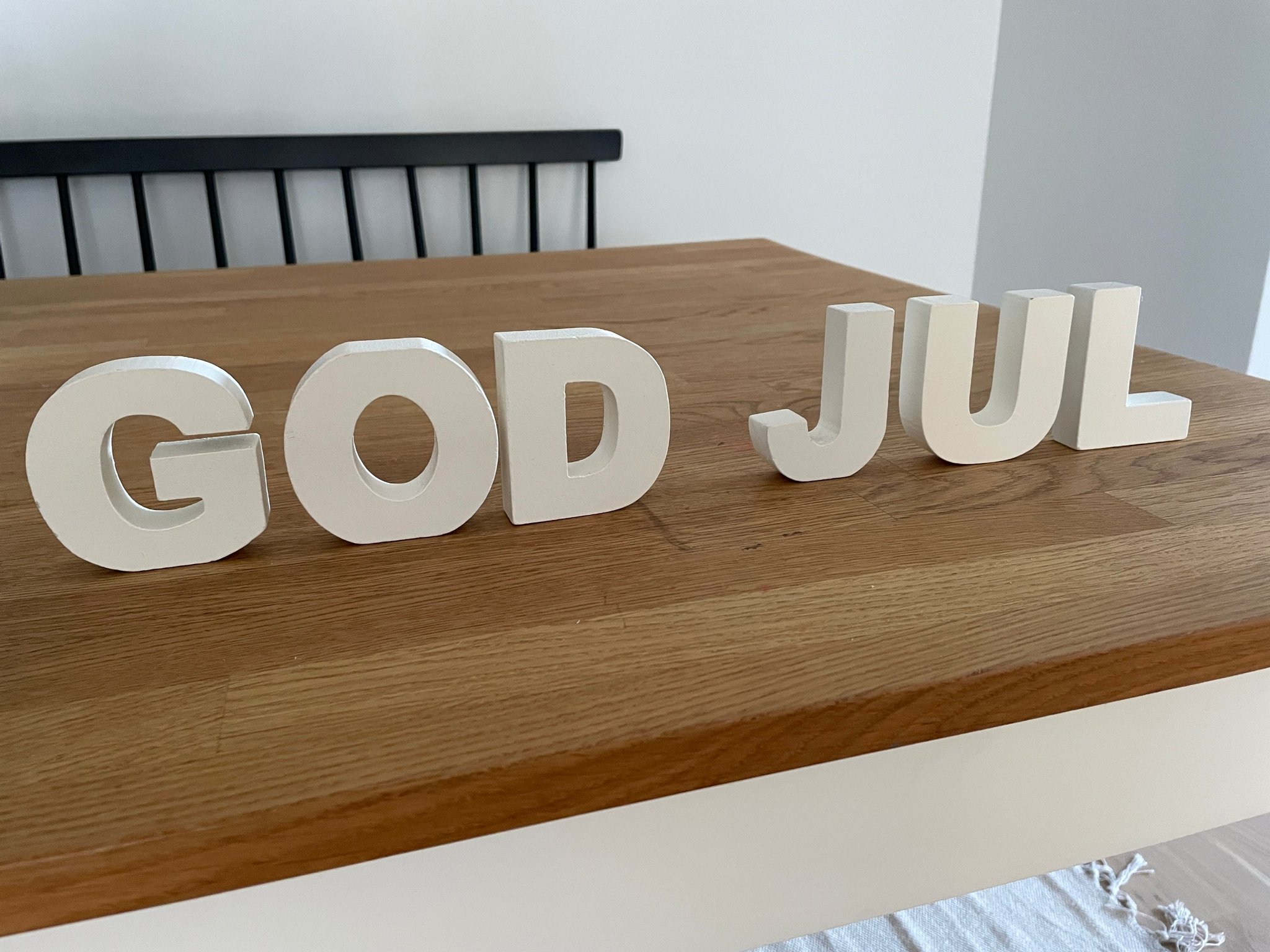 God jul pynt bokstäver advent dekoration Köp på Tradera (571625742)