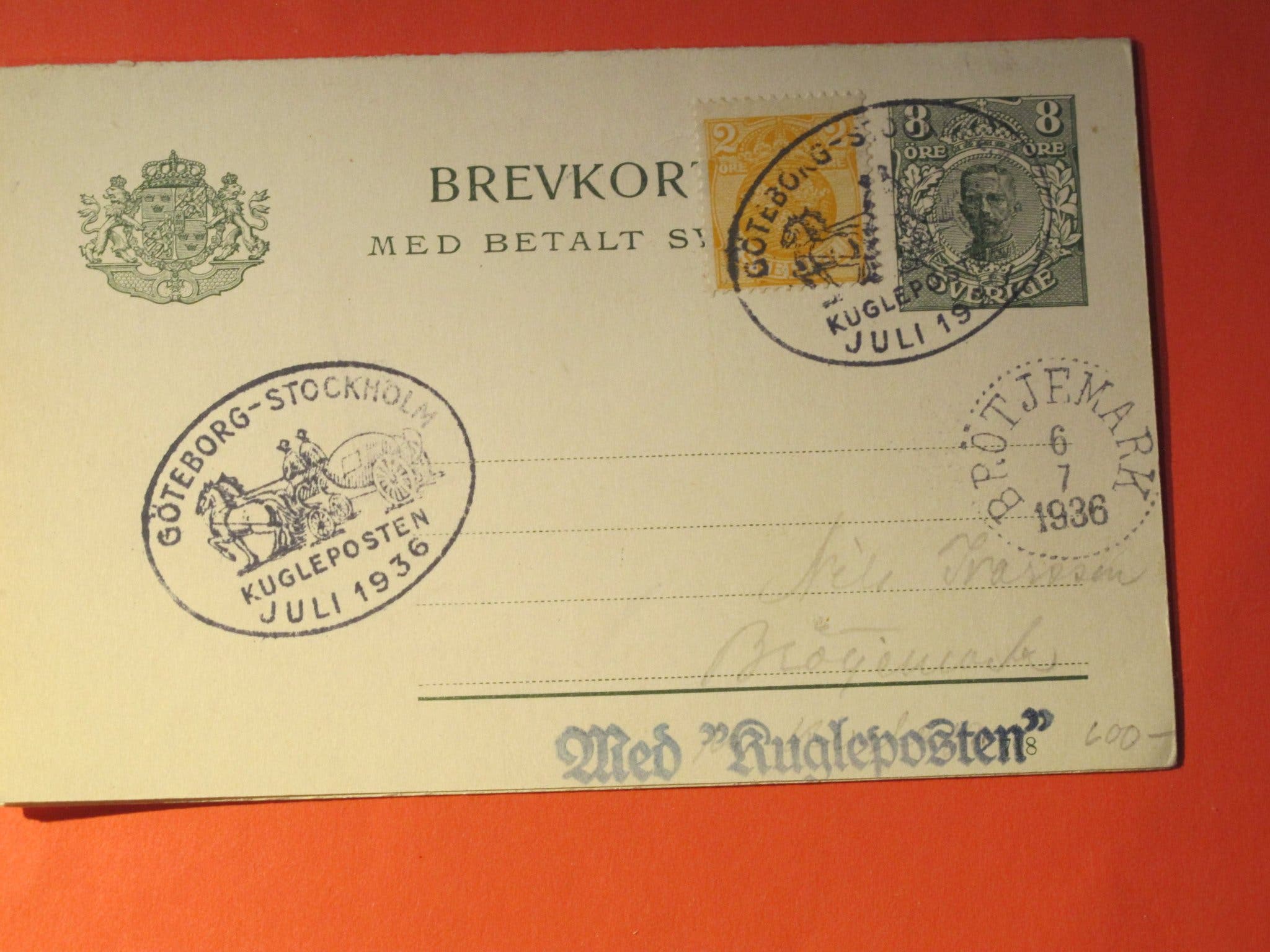 Helsak bKd 18, BRÖTJEMARK 6/7 1936 med KUGLEPOS.. | Köp på Tradera ...