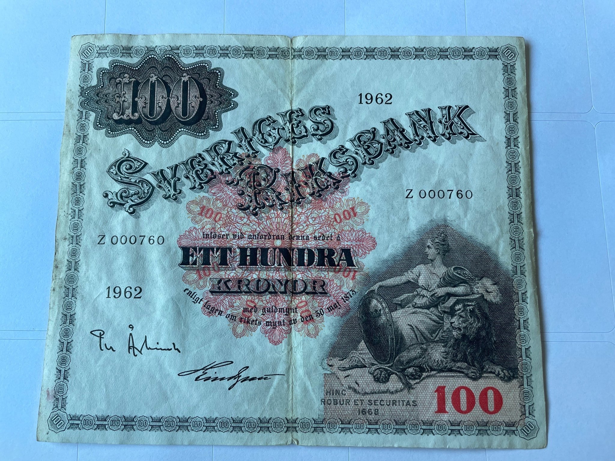 100 kronors sedel 1961 Köp på Tradera (580718004)