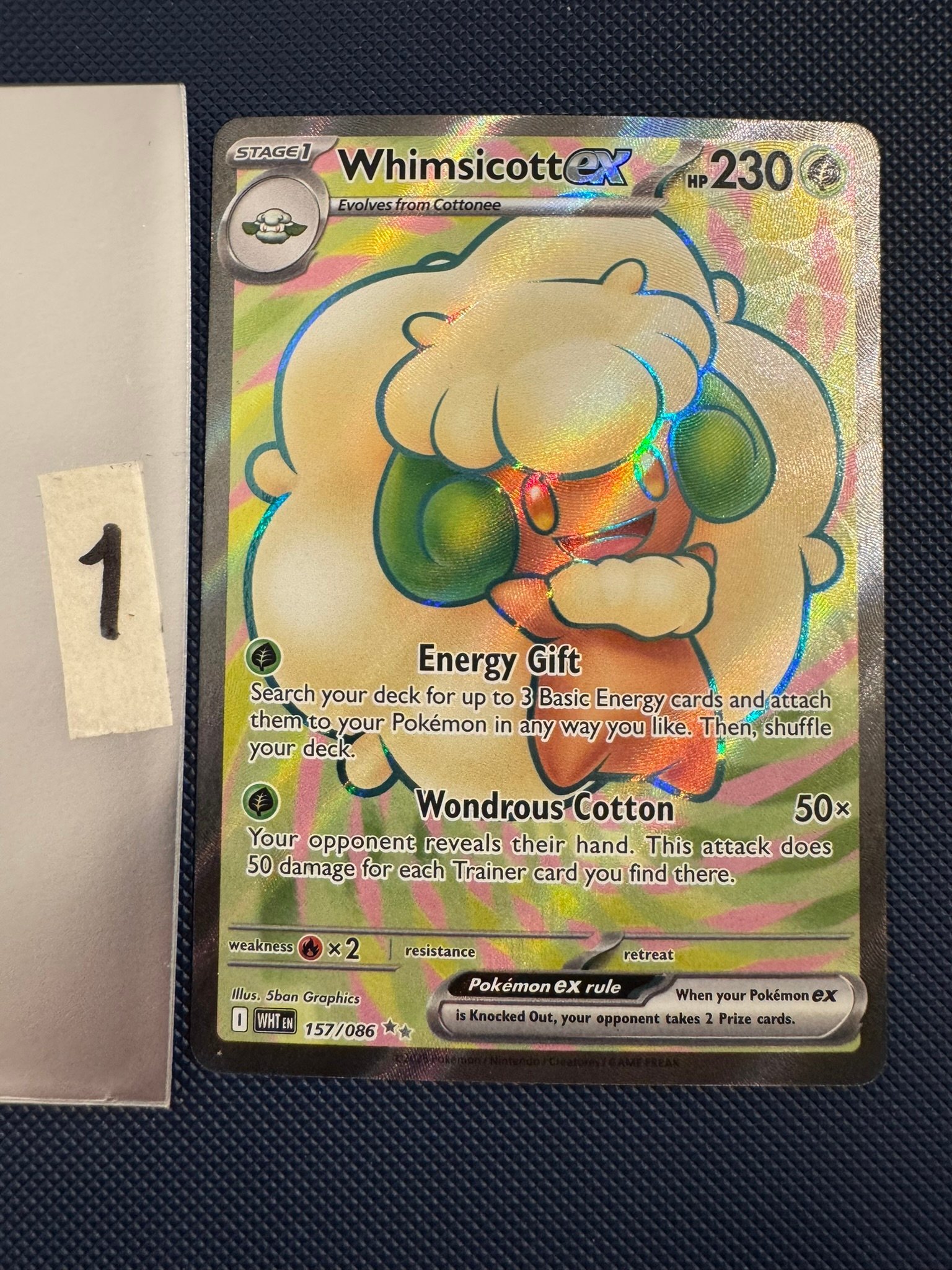 Whimsicott EX 157/086 - Full Art - White Flare