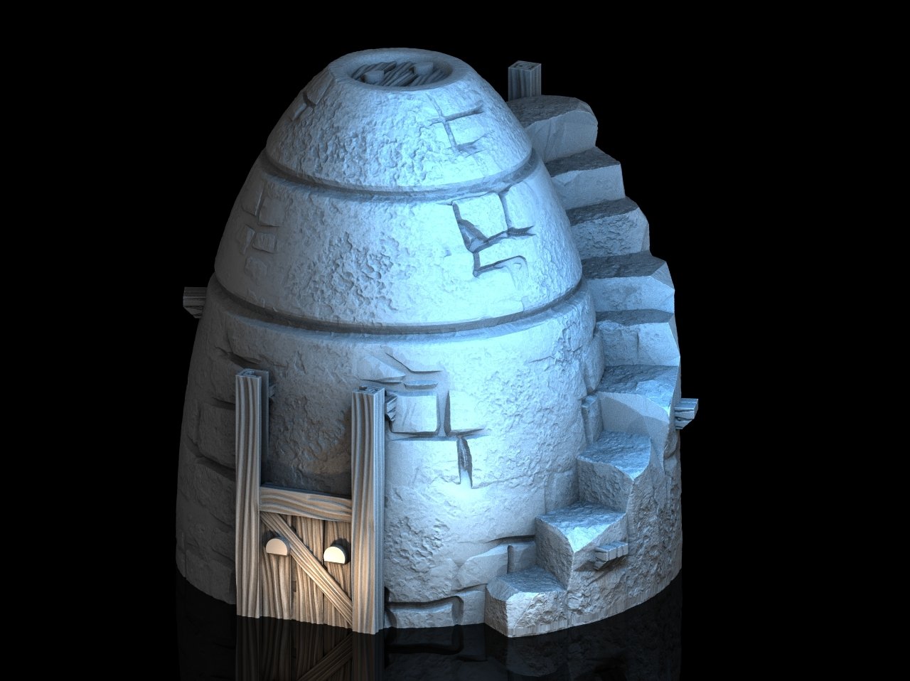 Granary från 3DP4U | modell figurspel rollspel hus dnd d&d