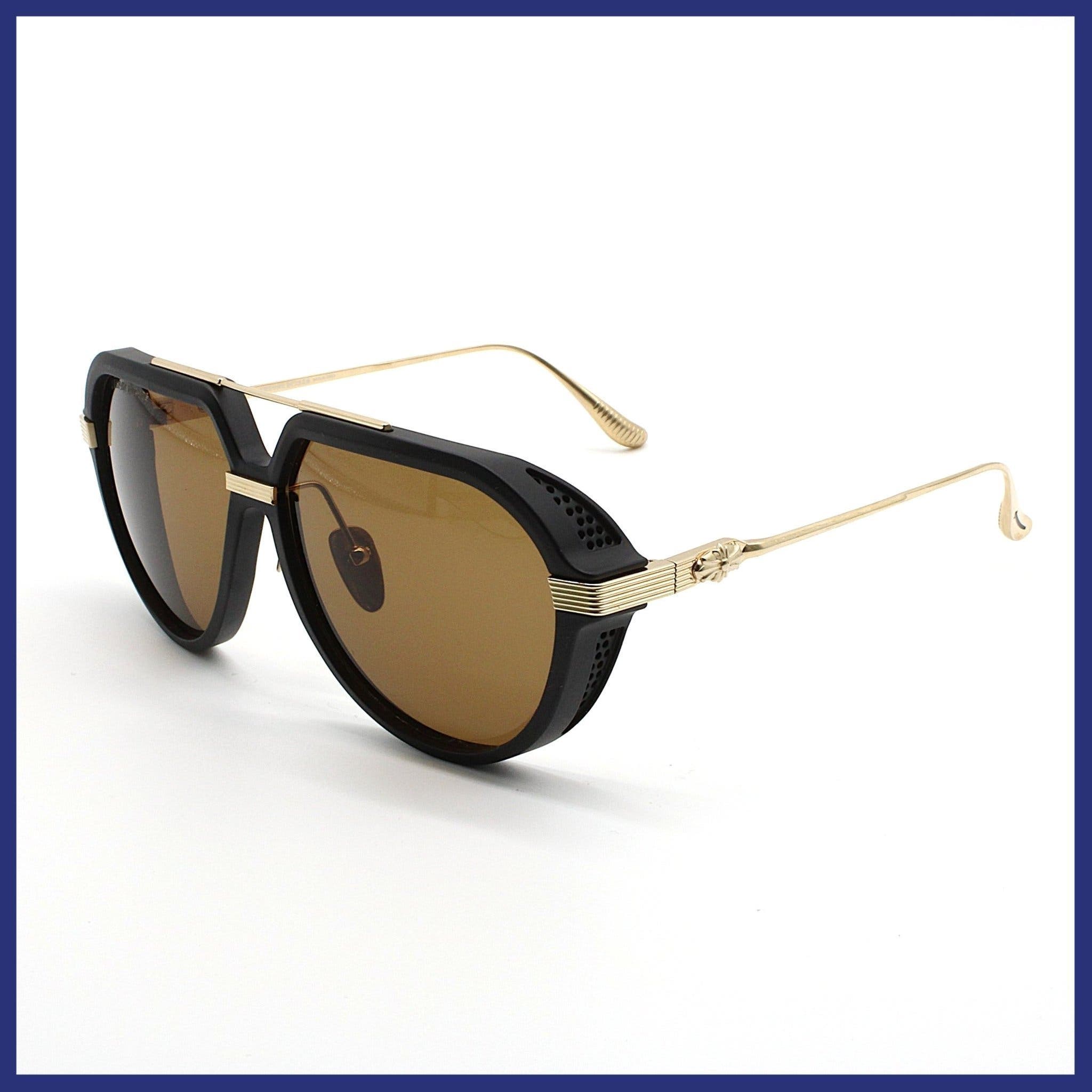 Solglasögon från CHROME HEARTS, svarta/guldfärgade