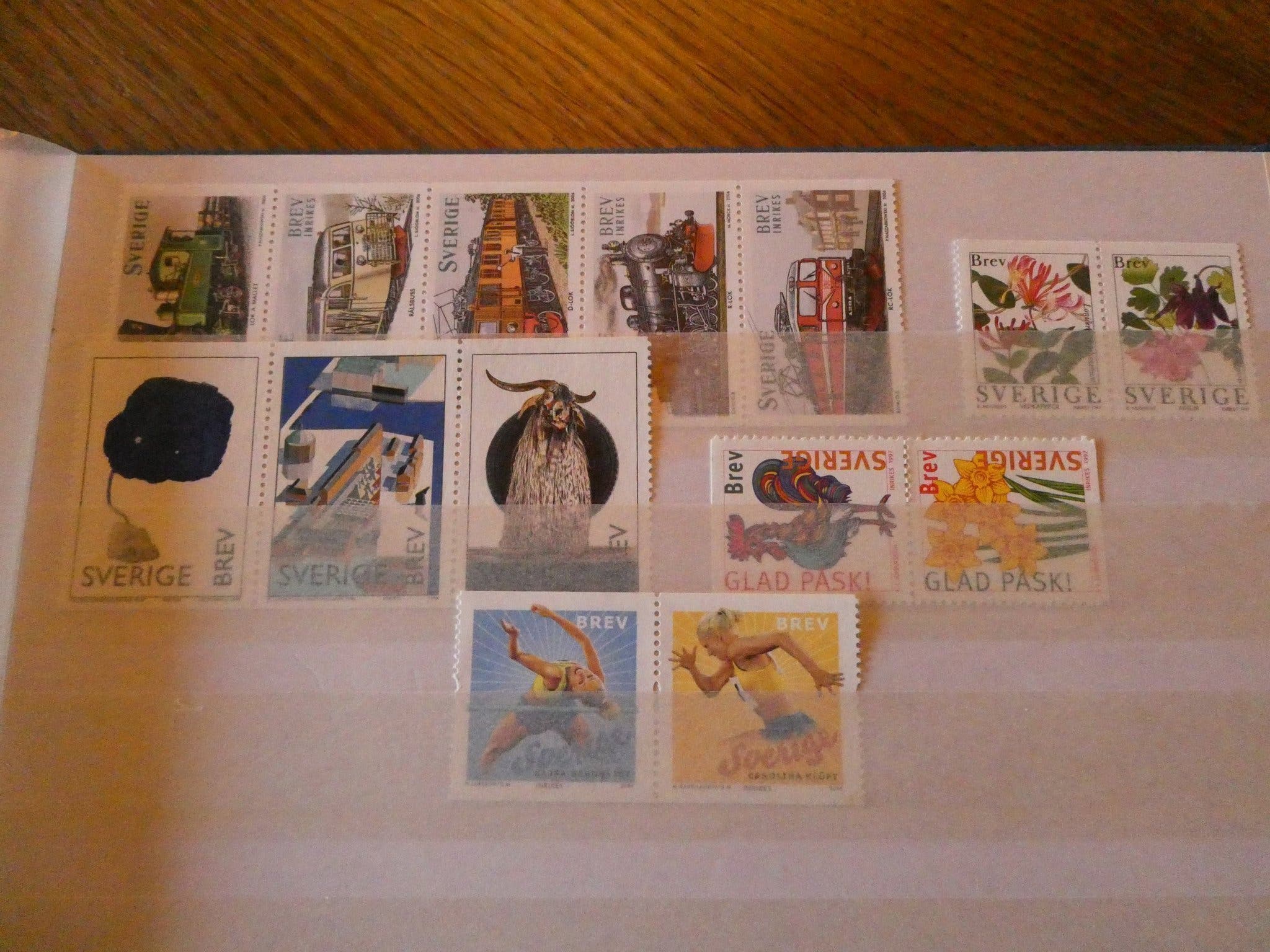 14 sellos PF de Suecia disponibles