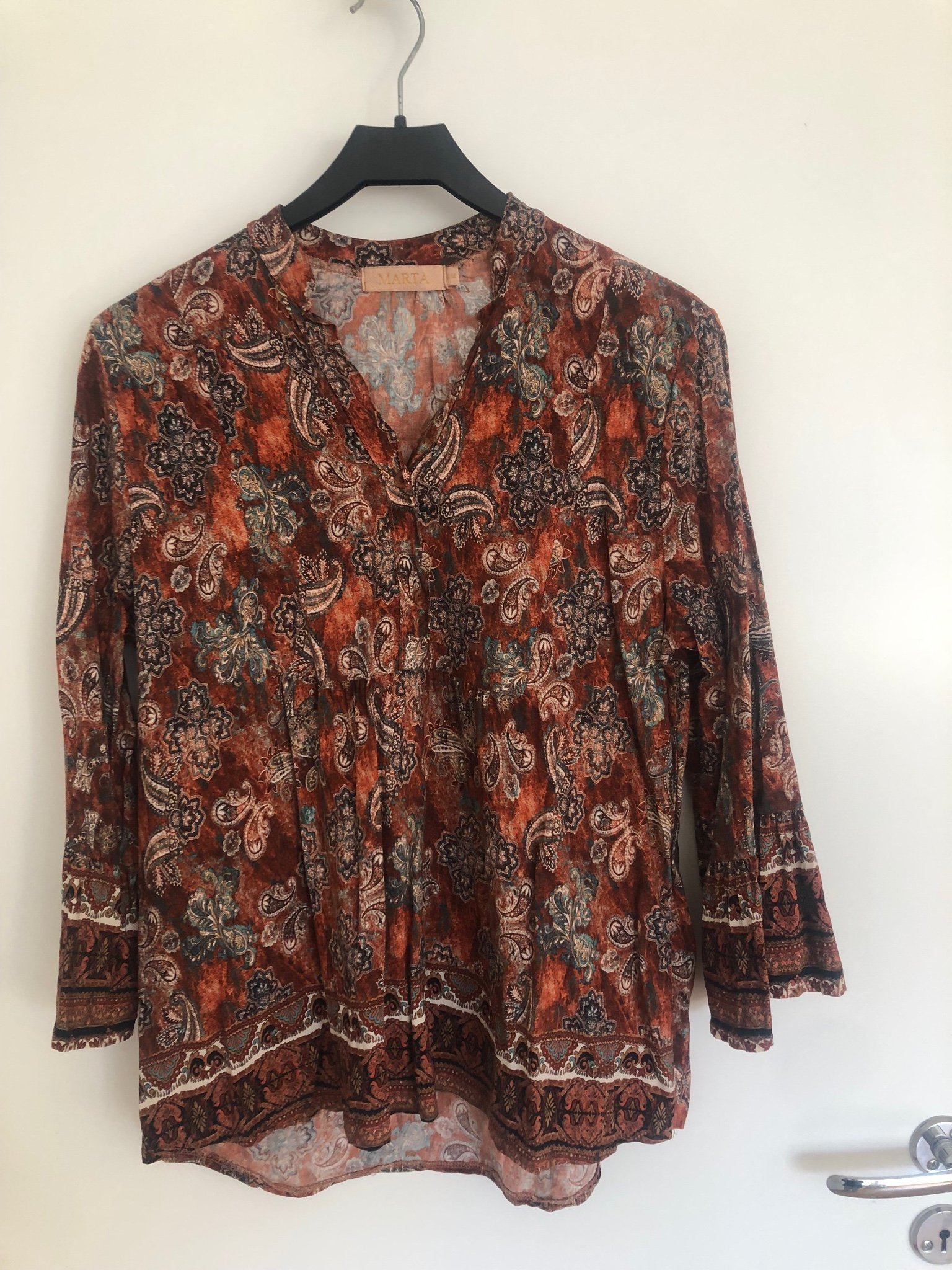 Marta brun blus, storlek S/M