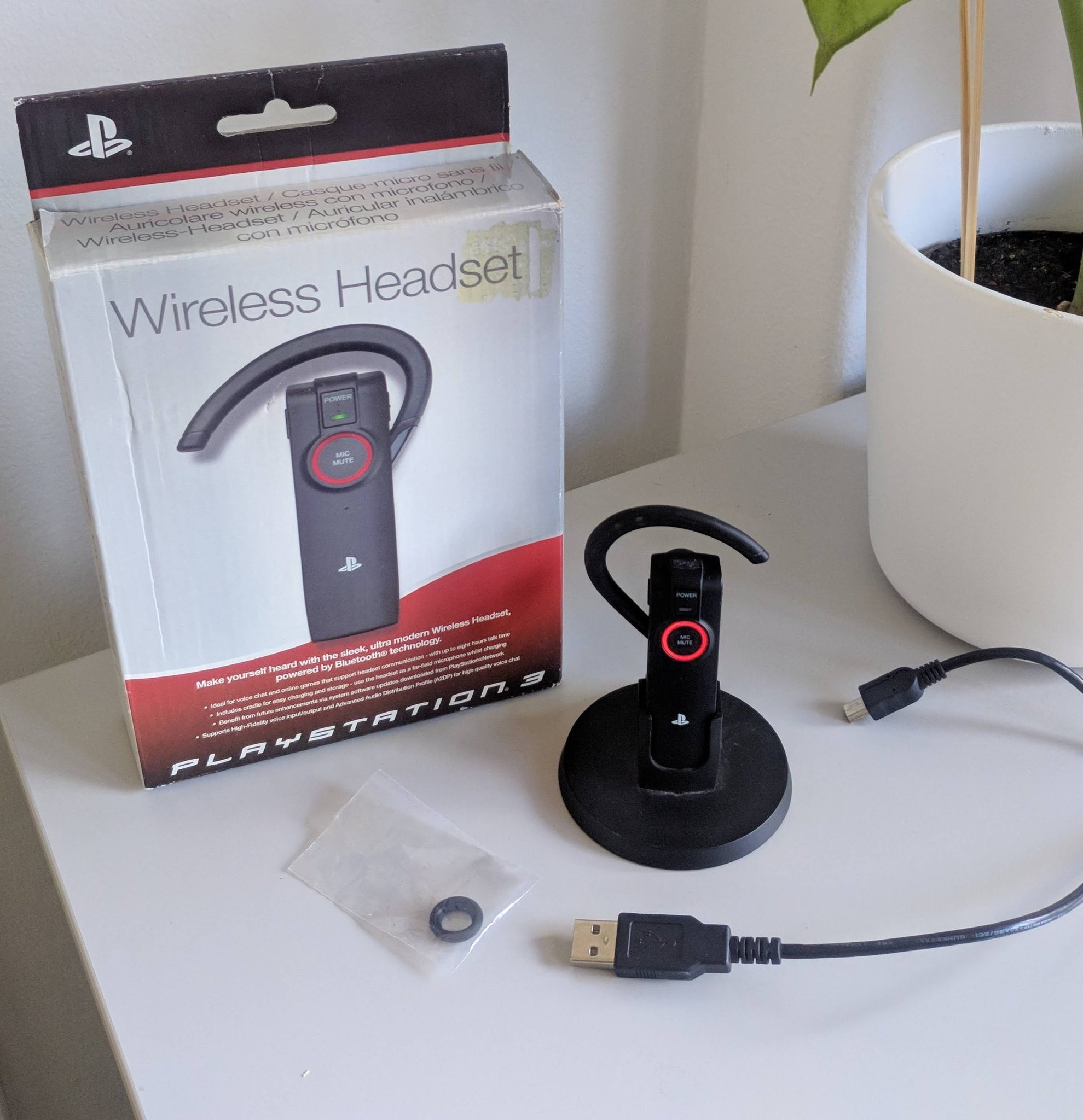 Wireless Headset (PS3) (Komplett) (Bluetooth) (407530230) ᐈ Köp på Tradera