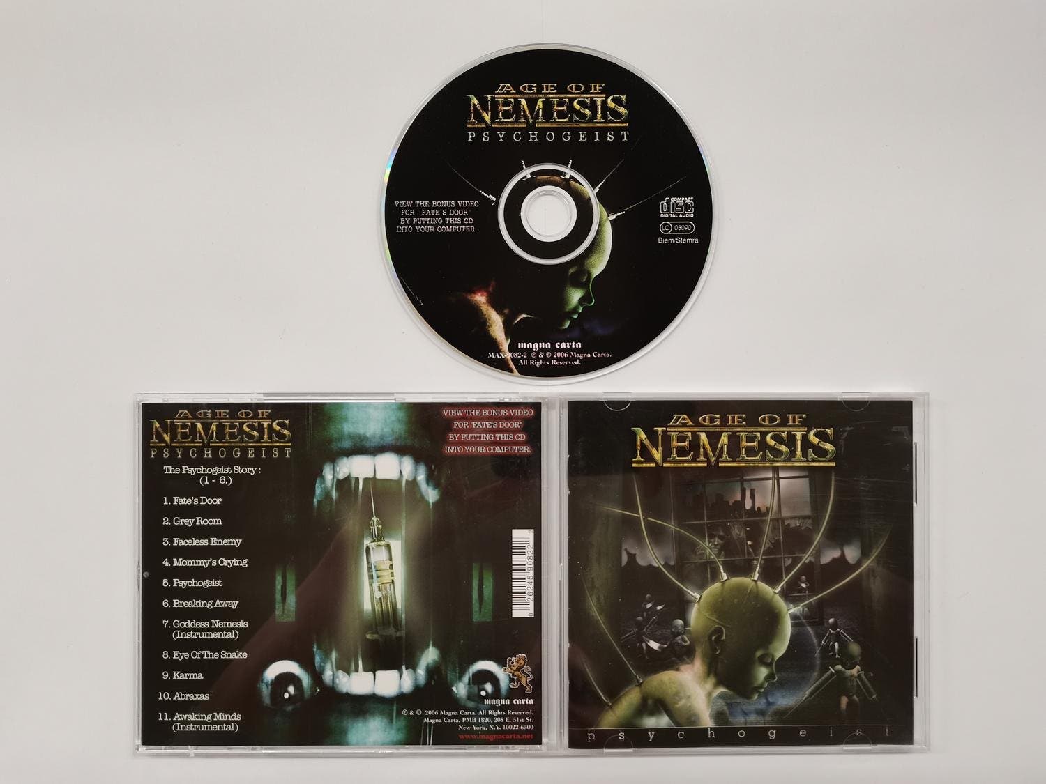 CD metal Psychogeist de Age Of Nemesis en buen estado