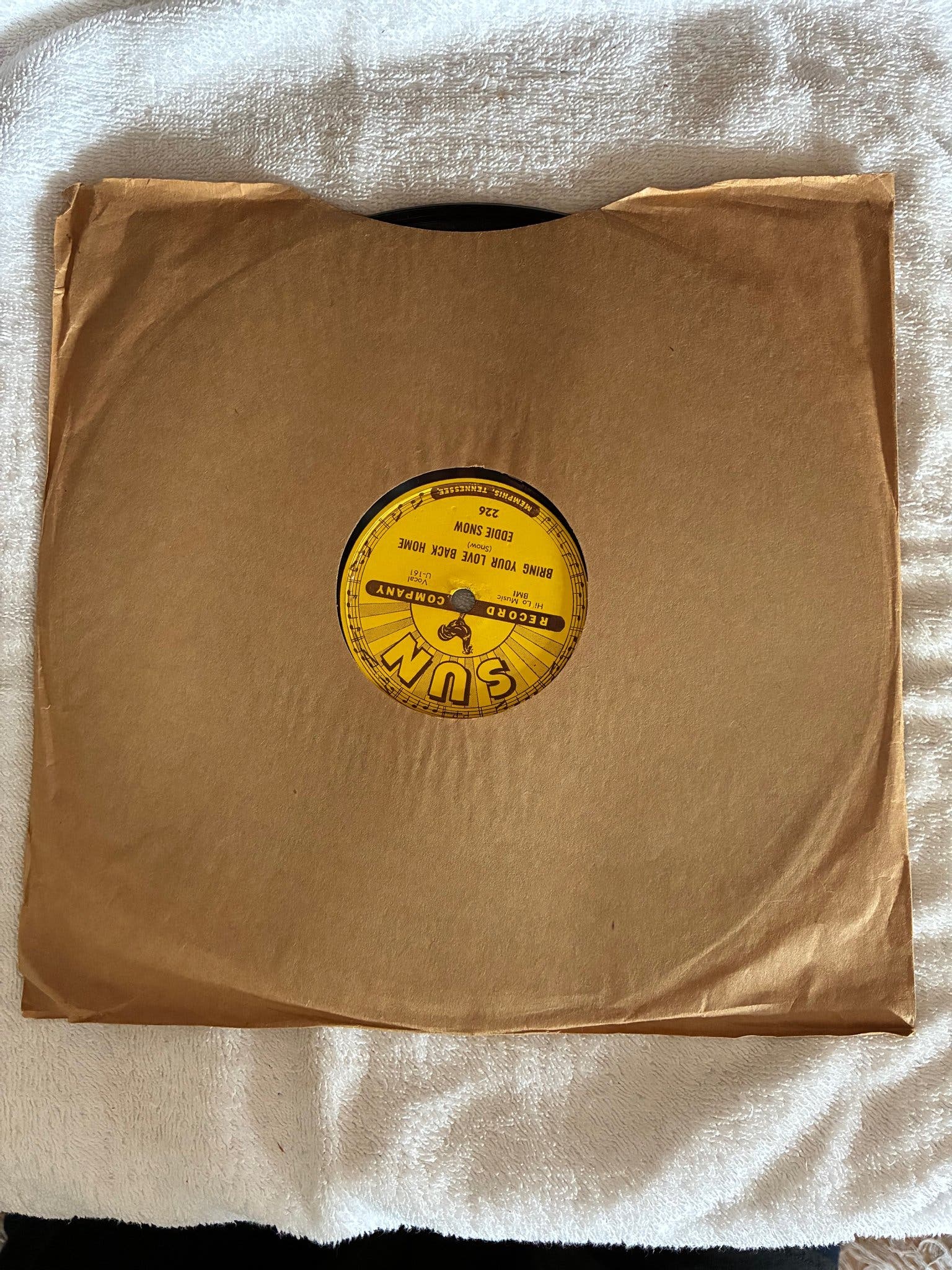 Disco de vinilo Eddie Snow 78RPM Bring Your Love Back Home / Ain't That Right