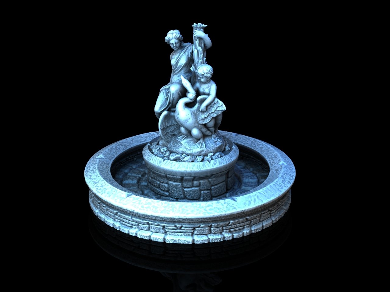 Fancy Fountain från 3DP4U | modell figurspel hus dnd d&d