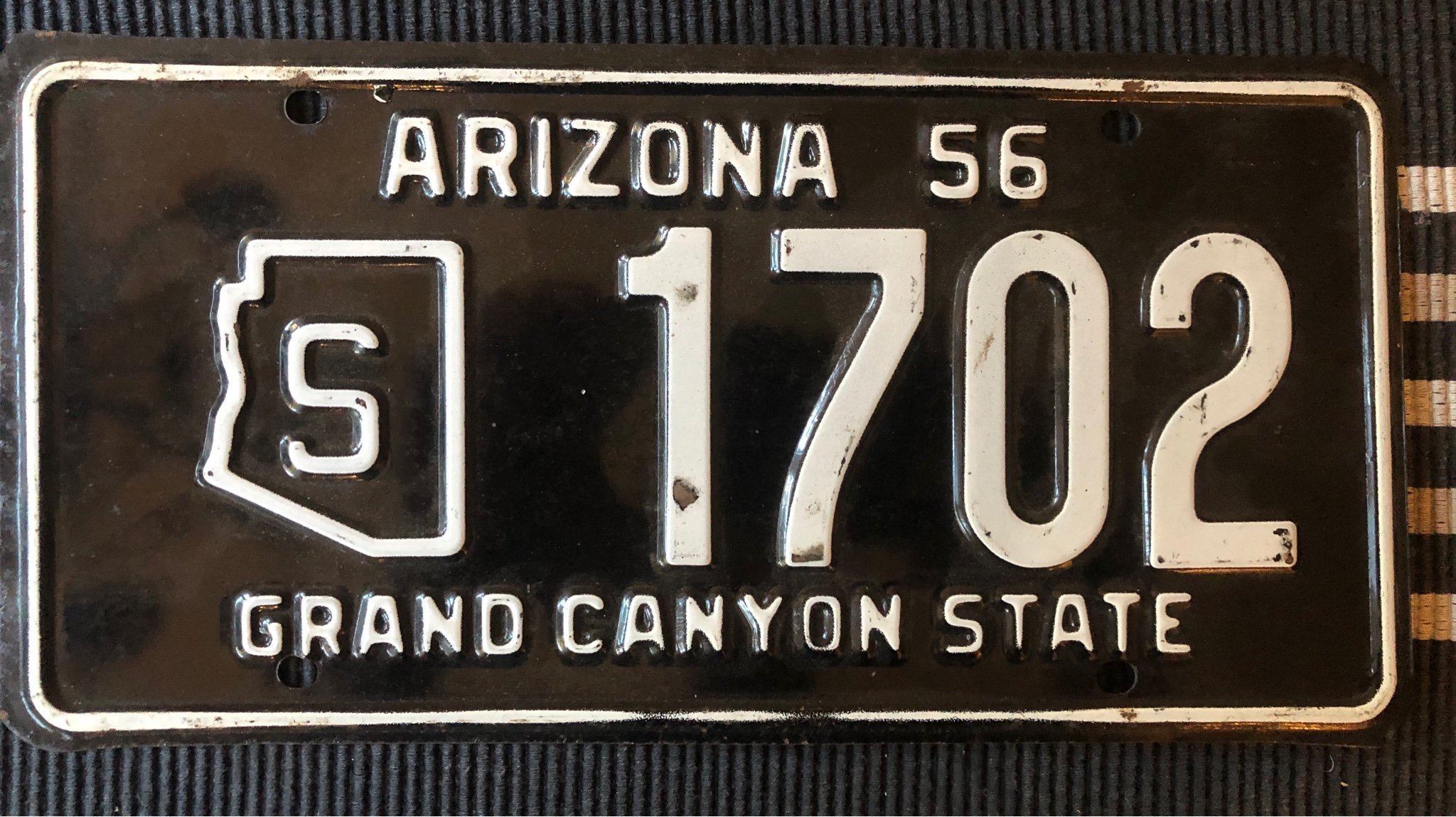 Us license plate Arizona 1956 Nummerplåt Köp på Tradera (531726431)