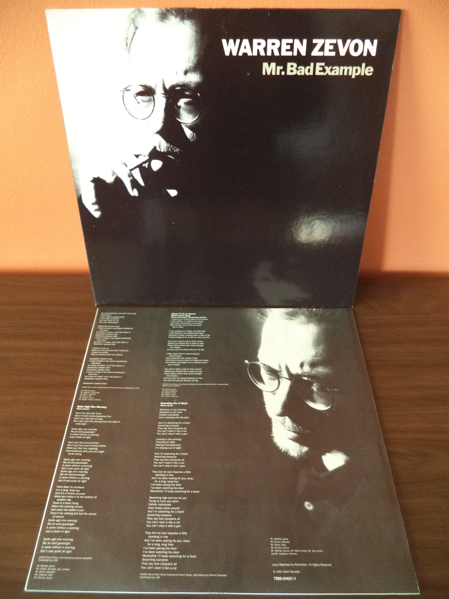 Warren Zevon Mr Bad Example 1991 LP Tysk P 359018329 K p P Warren zevon mr bad example 1991 lp tysk p 359018329 k p p