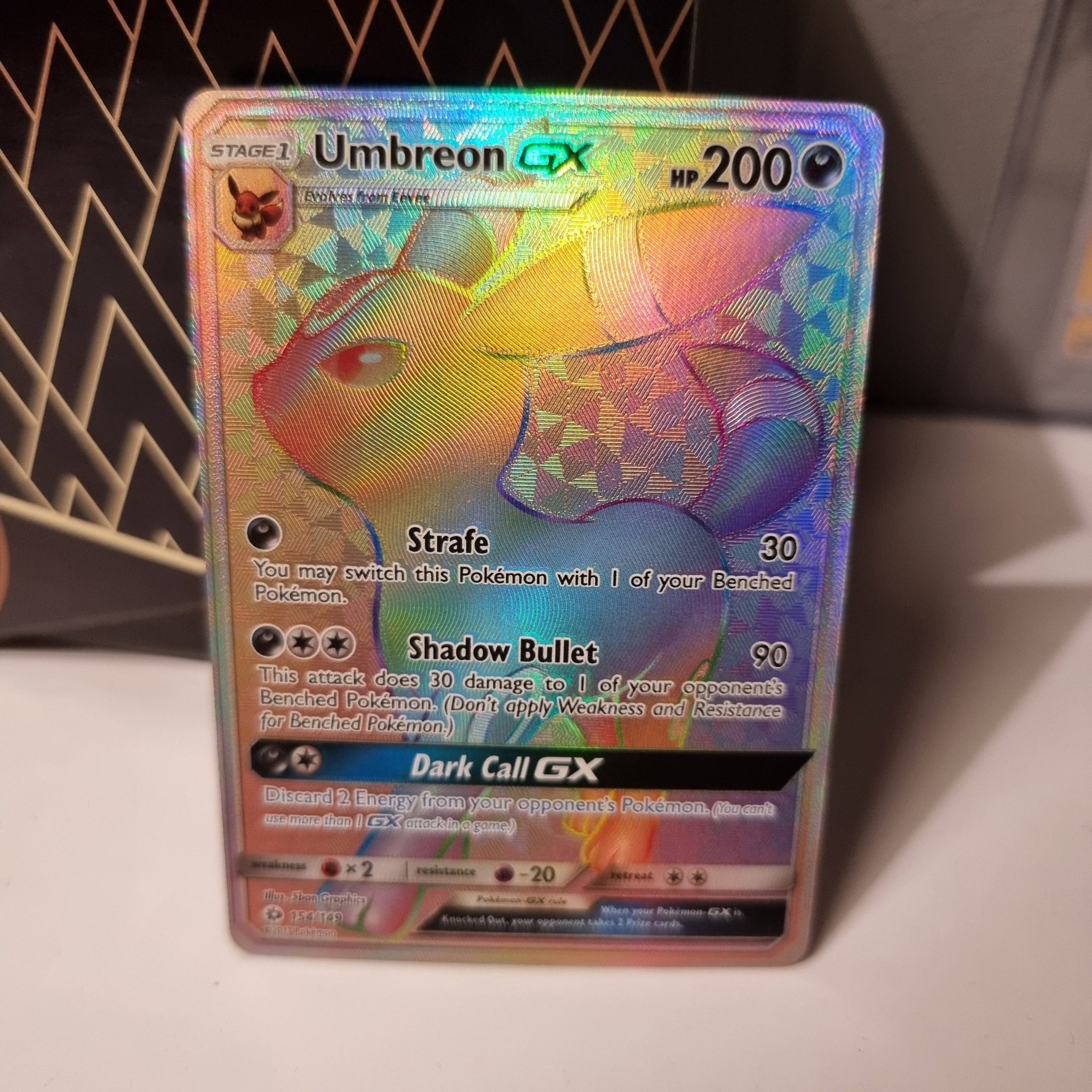 Umbreon GX Secret Rare Rainbow från Sun & Moo.. Köp på Tradera