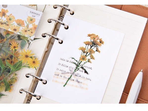 pretty flowers a pack of 40 scrapbook sticker 423022349 kop pa