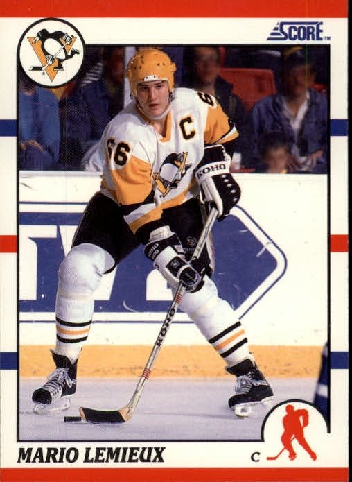 1990-91 Score #2 Mario Lemieux (10-37x7-PENGUINS)