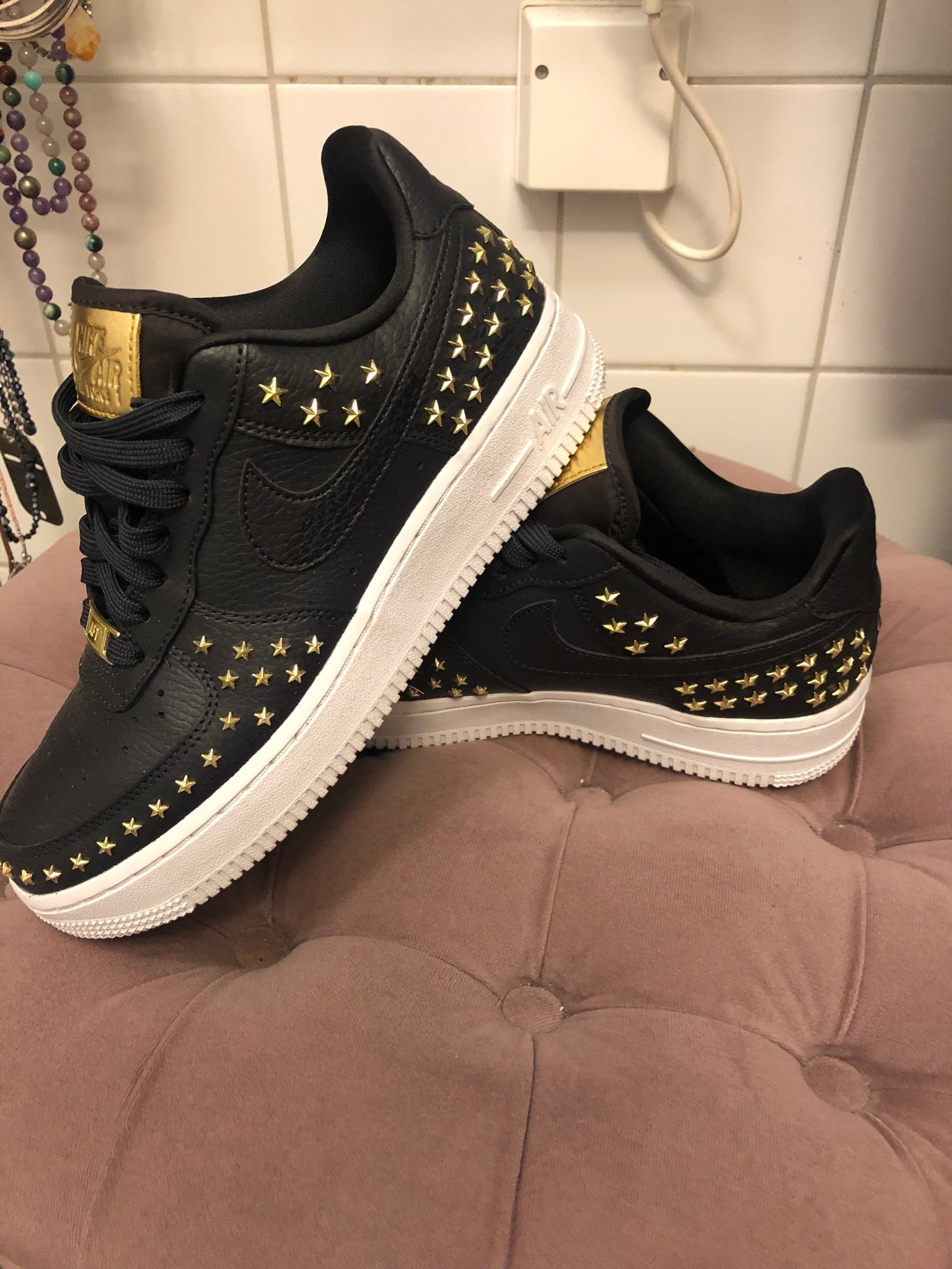 studded nike air force 1