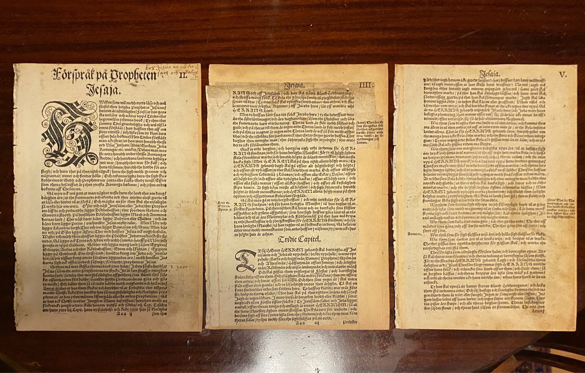 Gustav Vasas Bibel original 154041 , tre blad (422474234) ᐈ Köp på Tradera