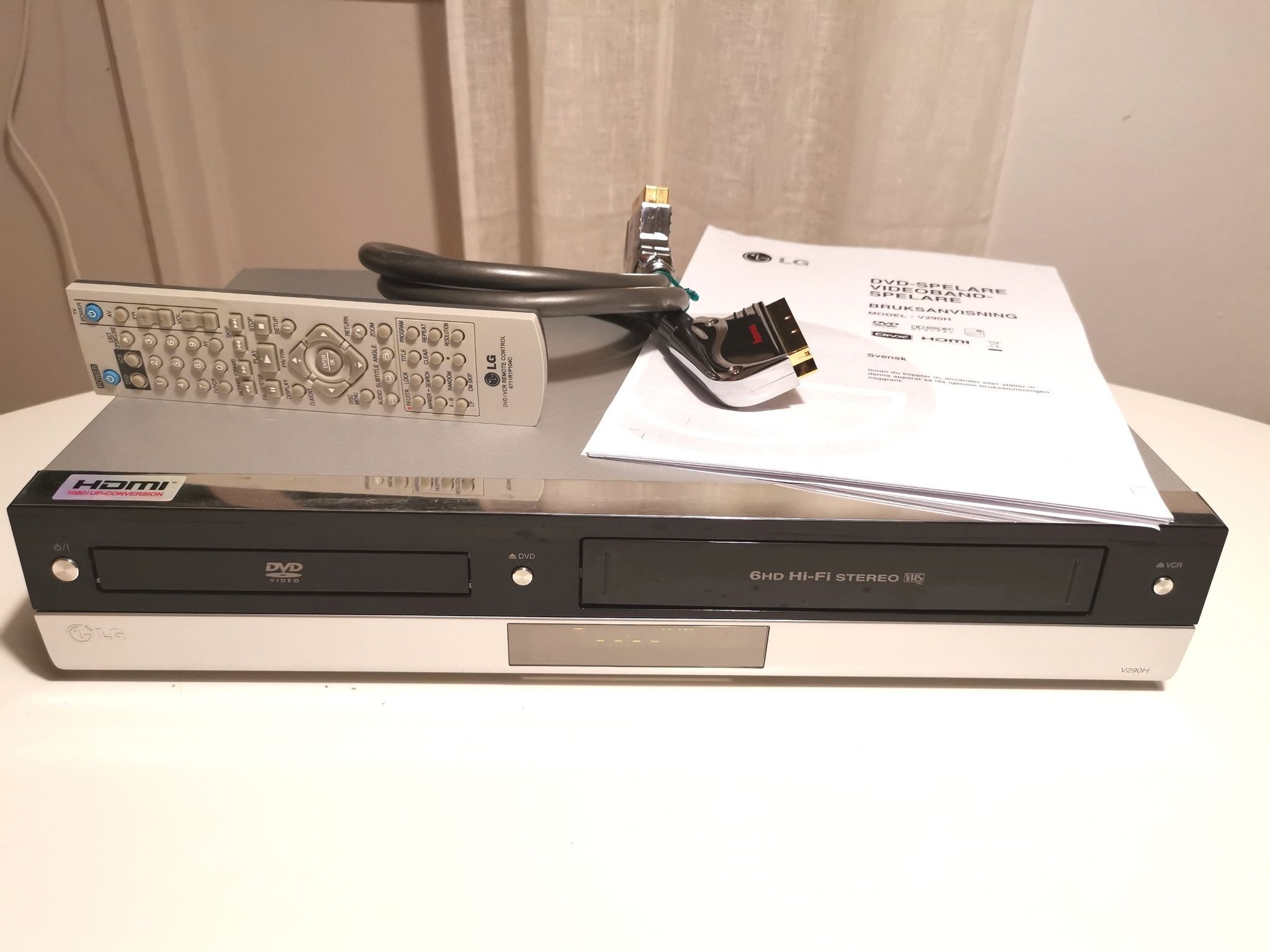 DVD / VCR / VHS kombi spelare LG V290H, Hdmi, L.. Köp på Tradera