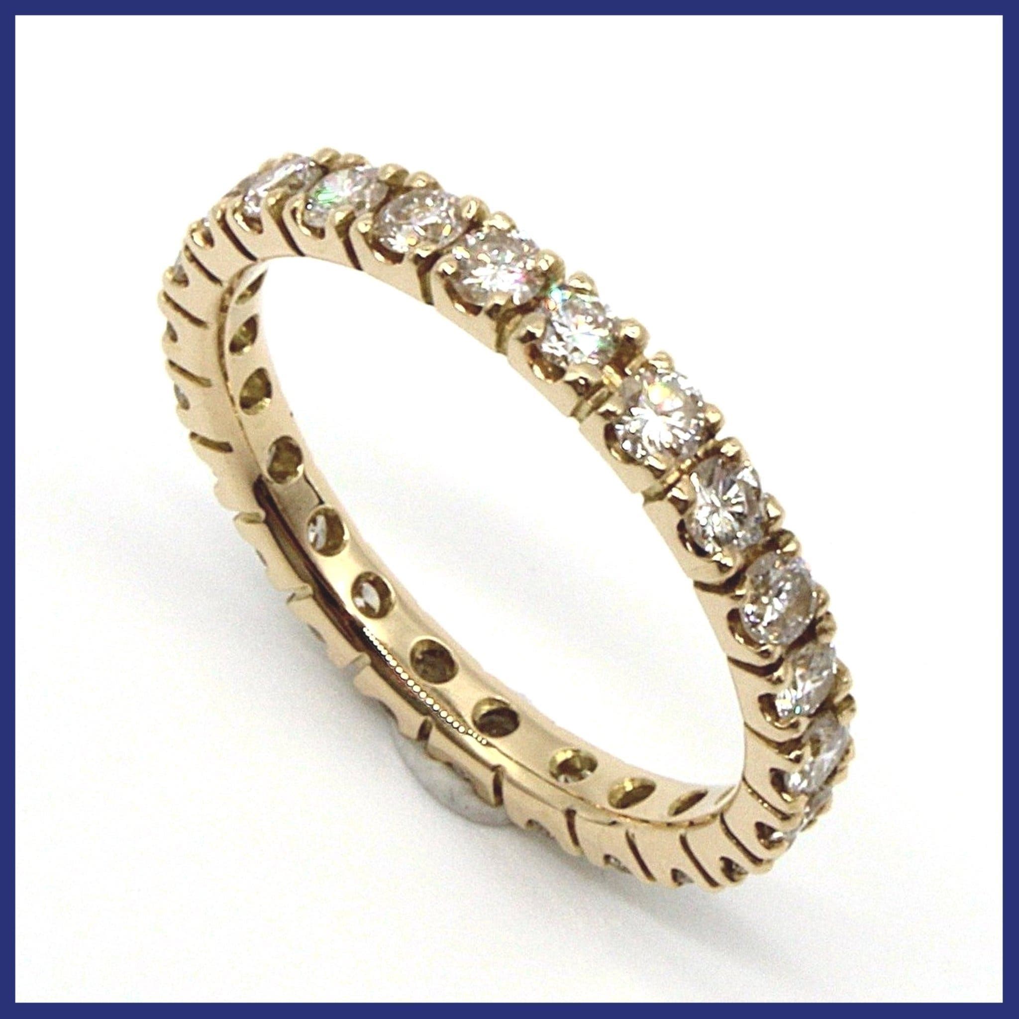 Ring, 18K guld, allians, naturliga briljantslipade diamanter (1,2ct, stl 17,1mm)