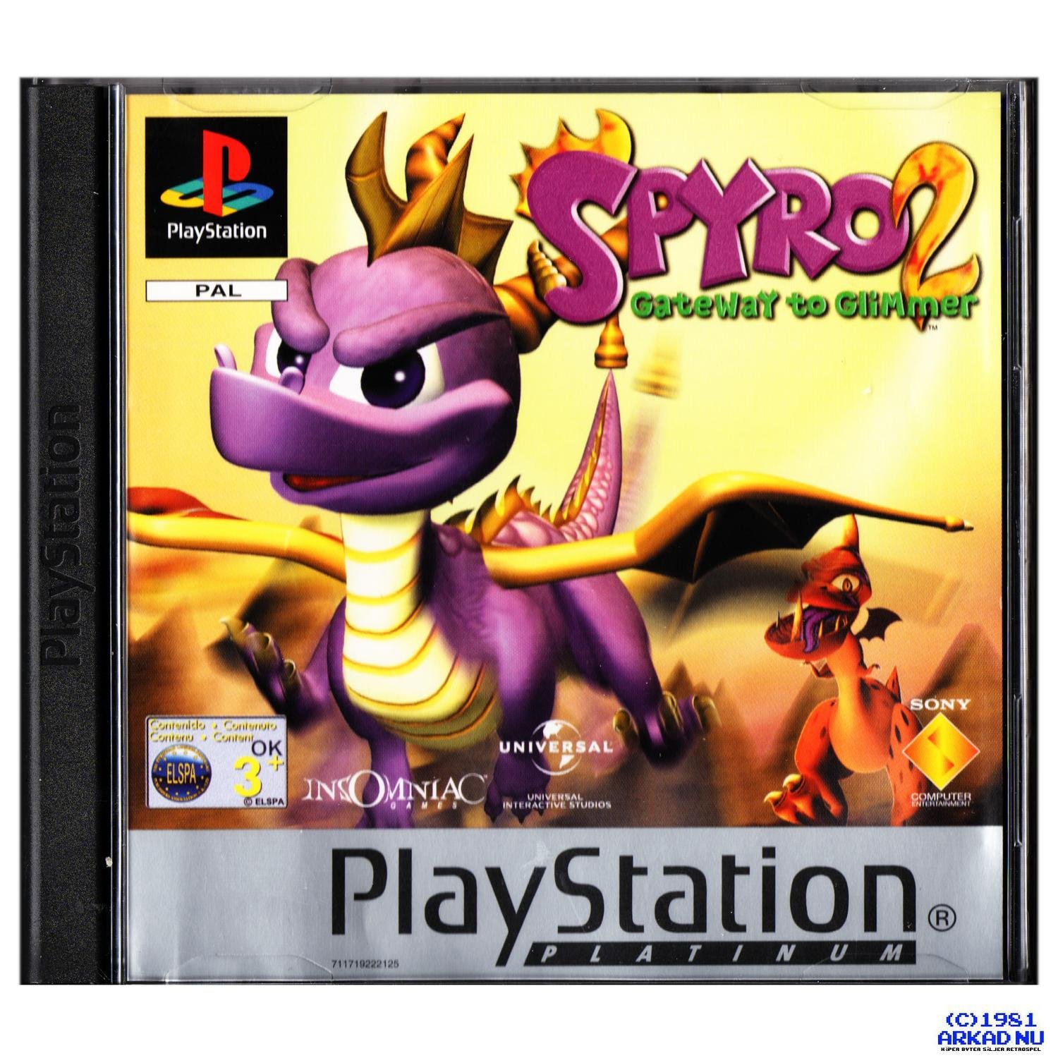 SPYRO 2 GATEWAY TO GLIMMER PS1 PLA.. Köp från arkadnu på Tradera (594699614)