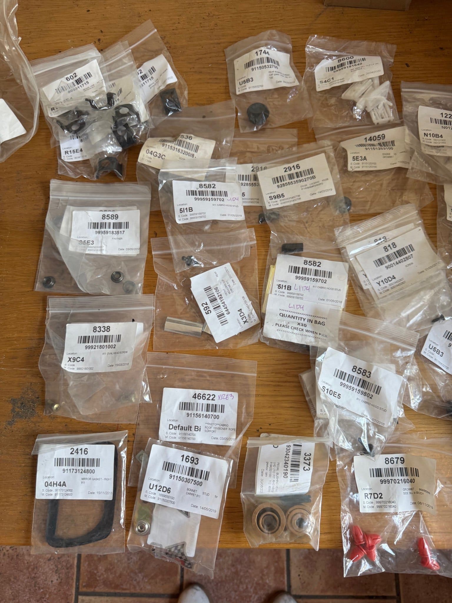 Porsche 911 miscellaneous small parts for sale