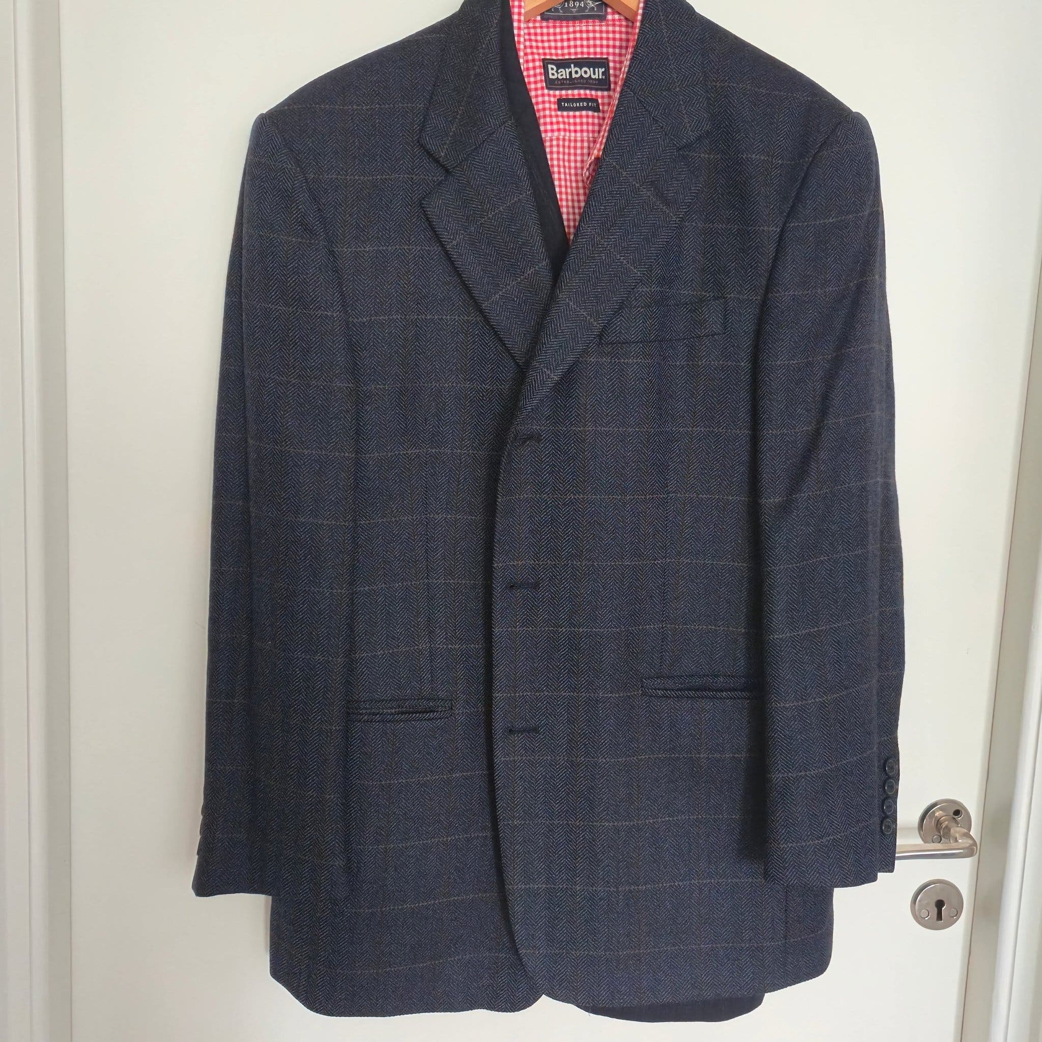 Peter Adam tummansininen tweed-bleiseri koko 96