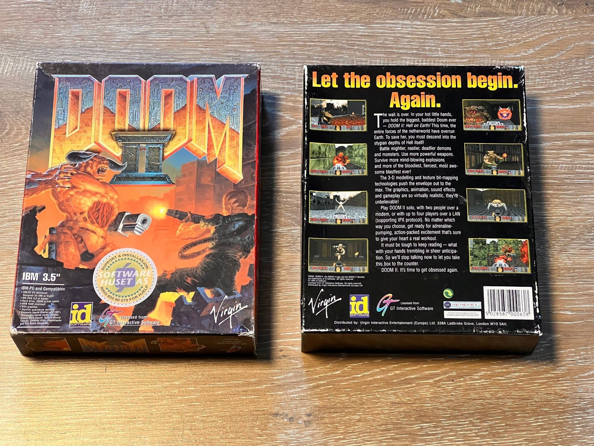 doom ii for pc in big box with box only
