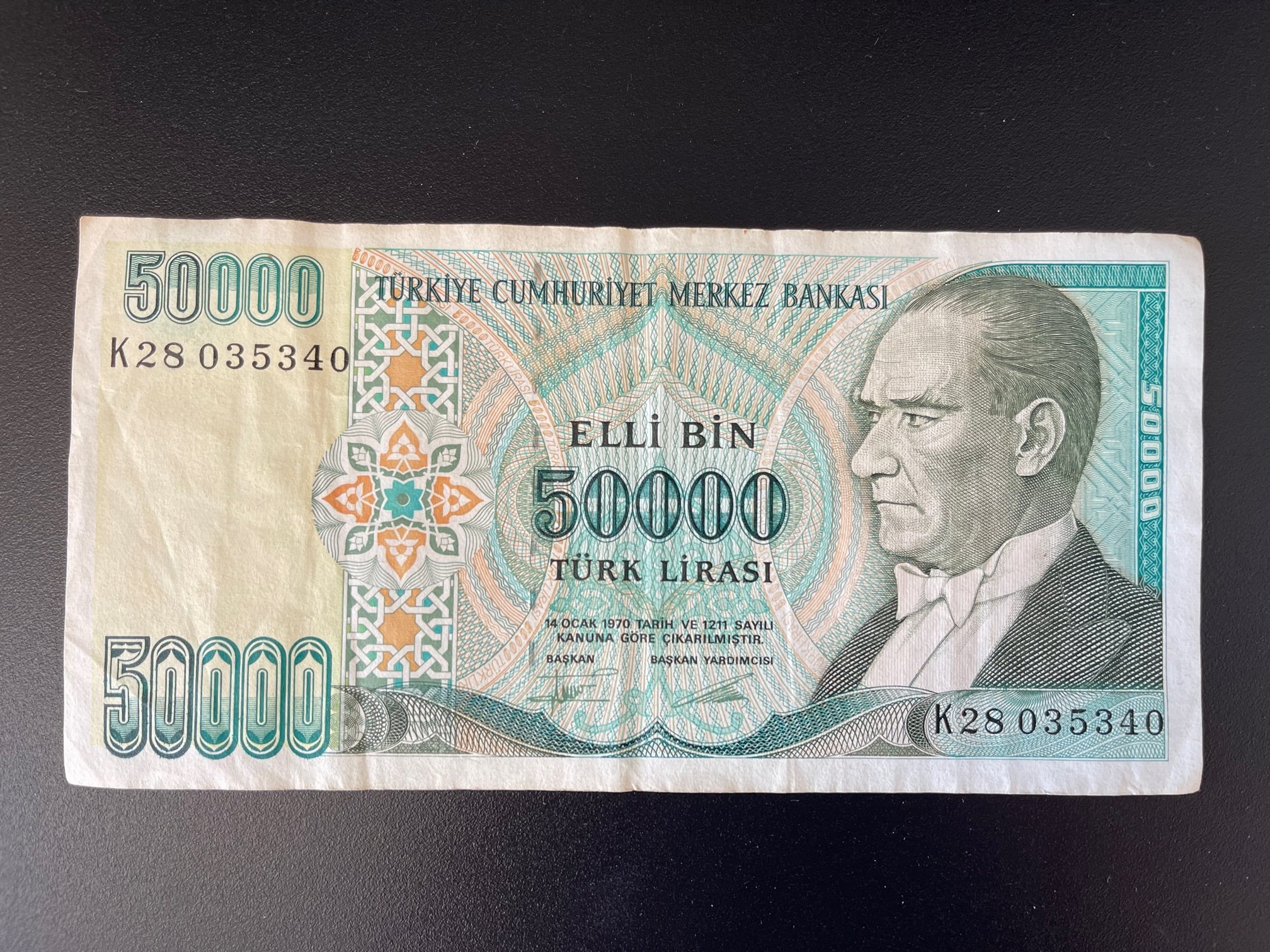 Republiken Turkiet: 50 000 Turkiska lira