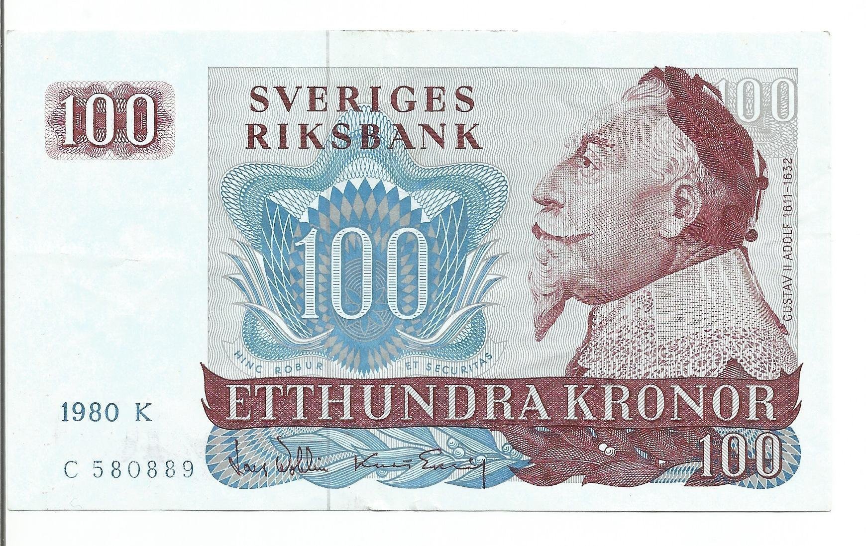 Hundra Kronors Sedel 1980 (390862344) ᐈ Köp på Tradera