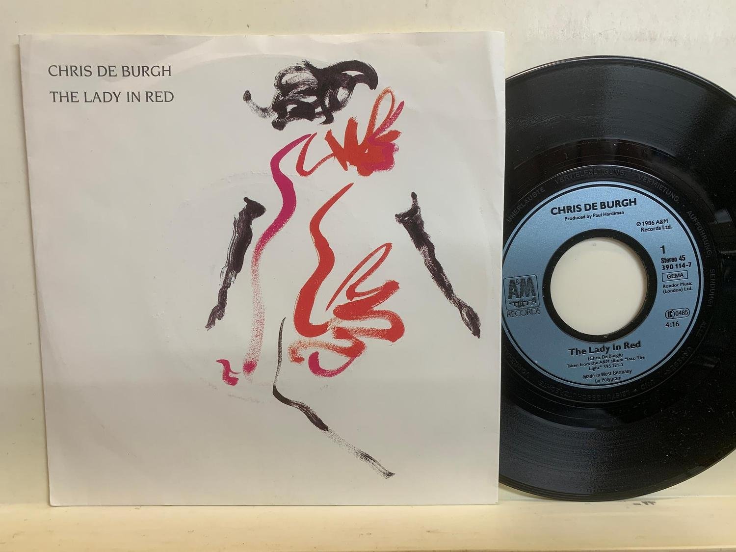 CHRIS DE BURGH THE LADY IN RED 7" (398884140) ᐈ backbeat på Tradera