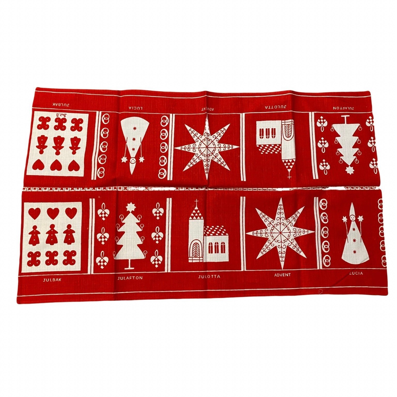 Retro bordlöpare, Julduk, jul löpare, retro duk.. Köp på Tradera