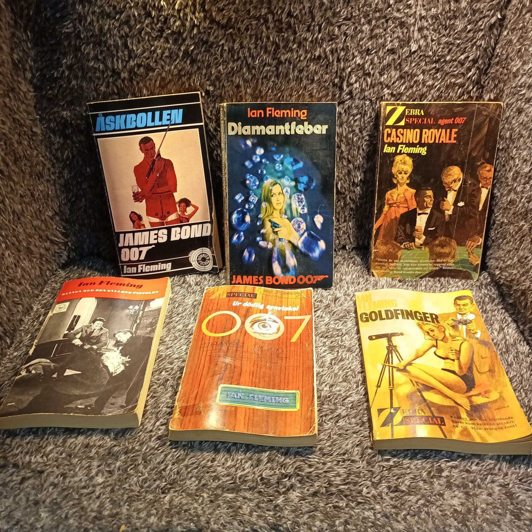 Collection of 6 Ian Fleming James Bond books