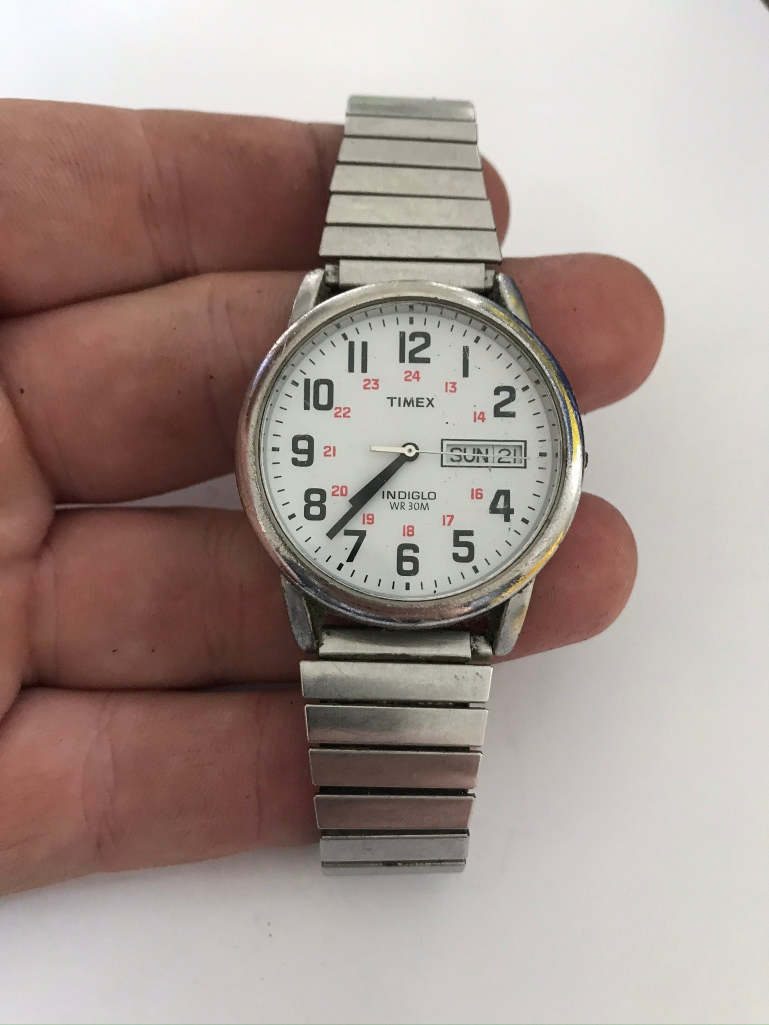 timex indiglo wr30m change date