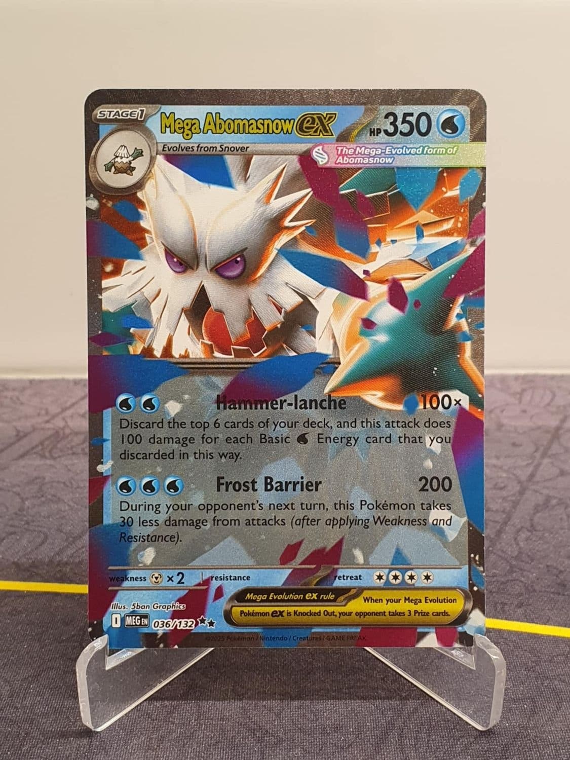 Mega Abomasnow EX doppelt seltene Pokémon-Karte 036/132