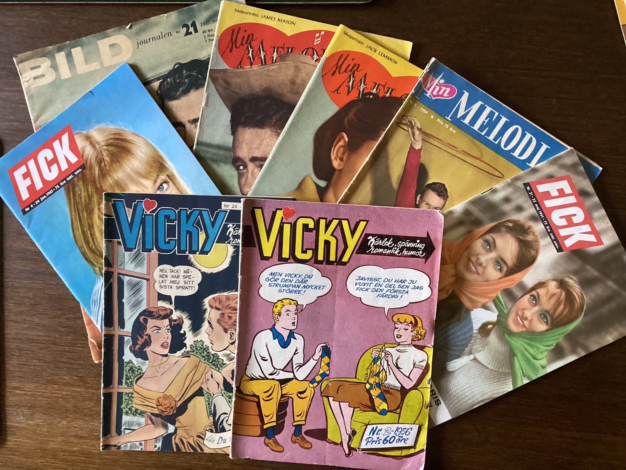 BILDJOURNALEN 1957 VICKY 1956 1959 MIN MELODI 1957 1959 FICK 1961