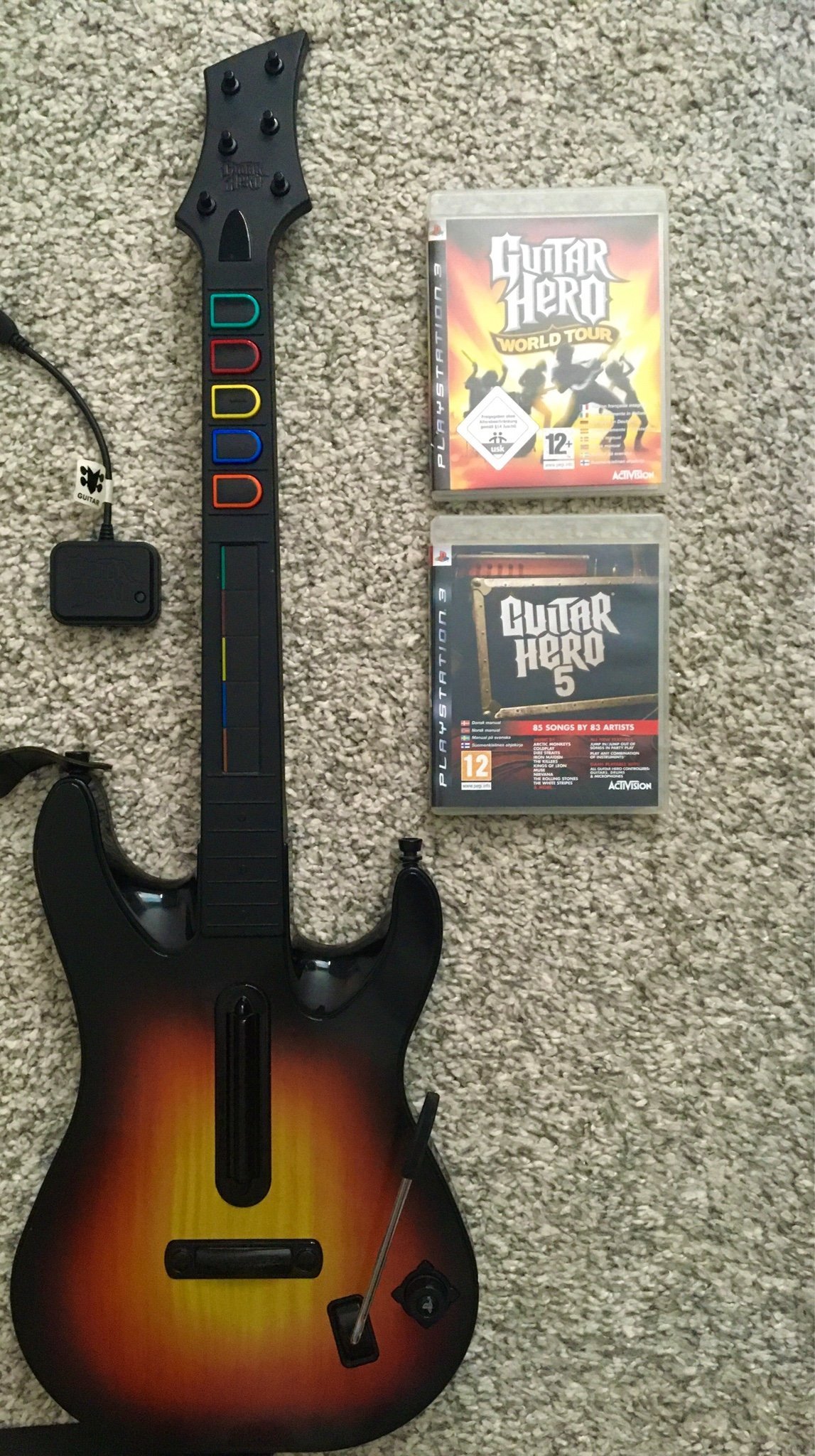 playstation 3 guitar hero guitars