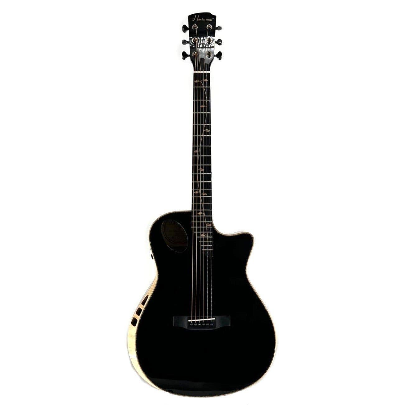 Hartwood Sonata-FX Thinline Electro-Acoustic Guitar, Black - SKADAD