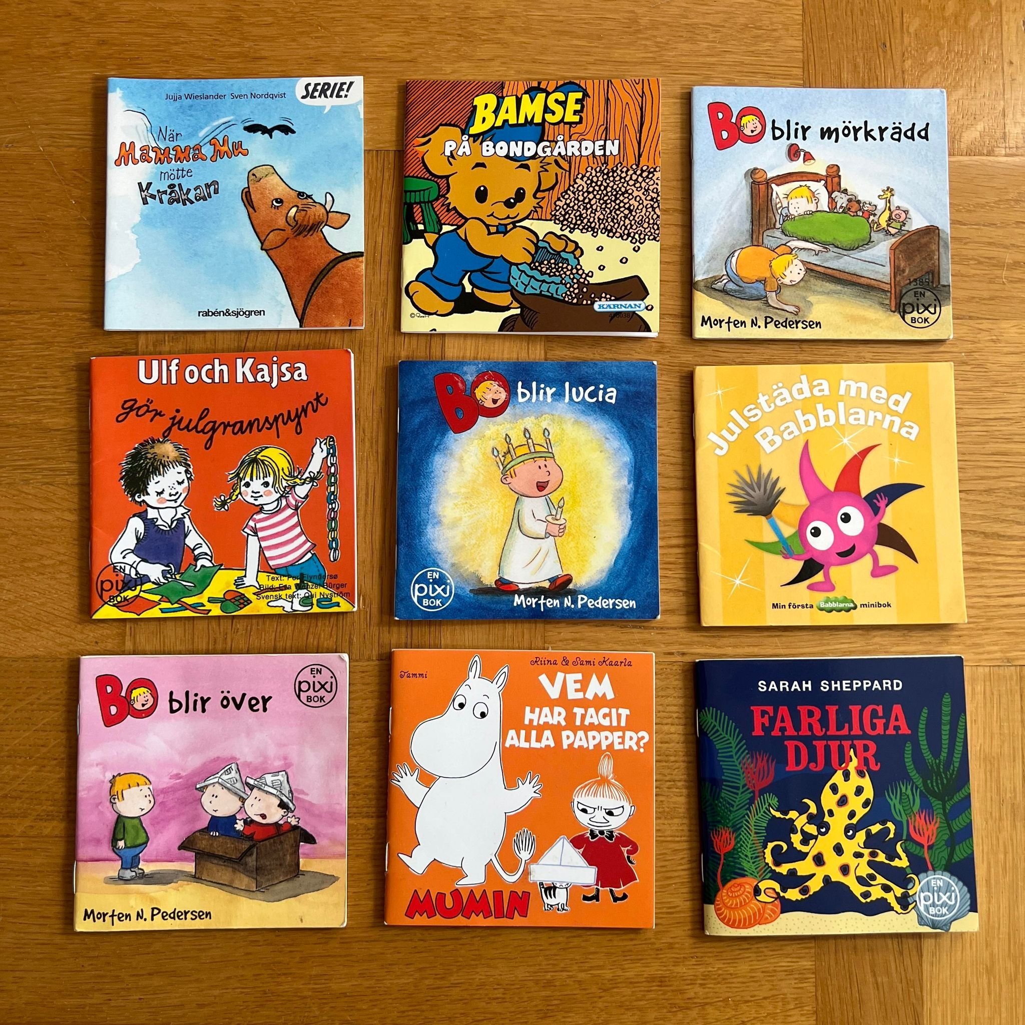 Blandade pixiböcker, bla. jul • Mumin Bamse Bo .. Köp på Tradera