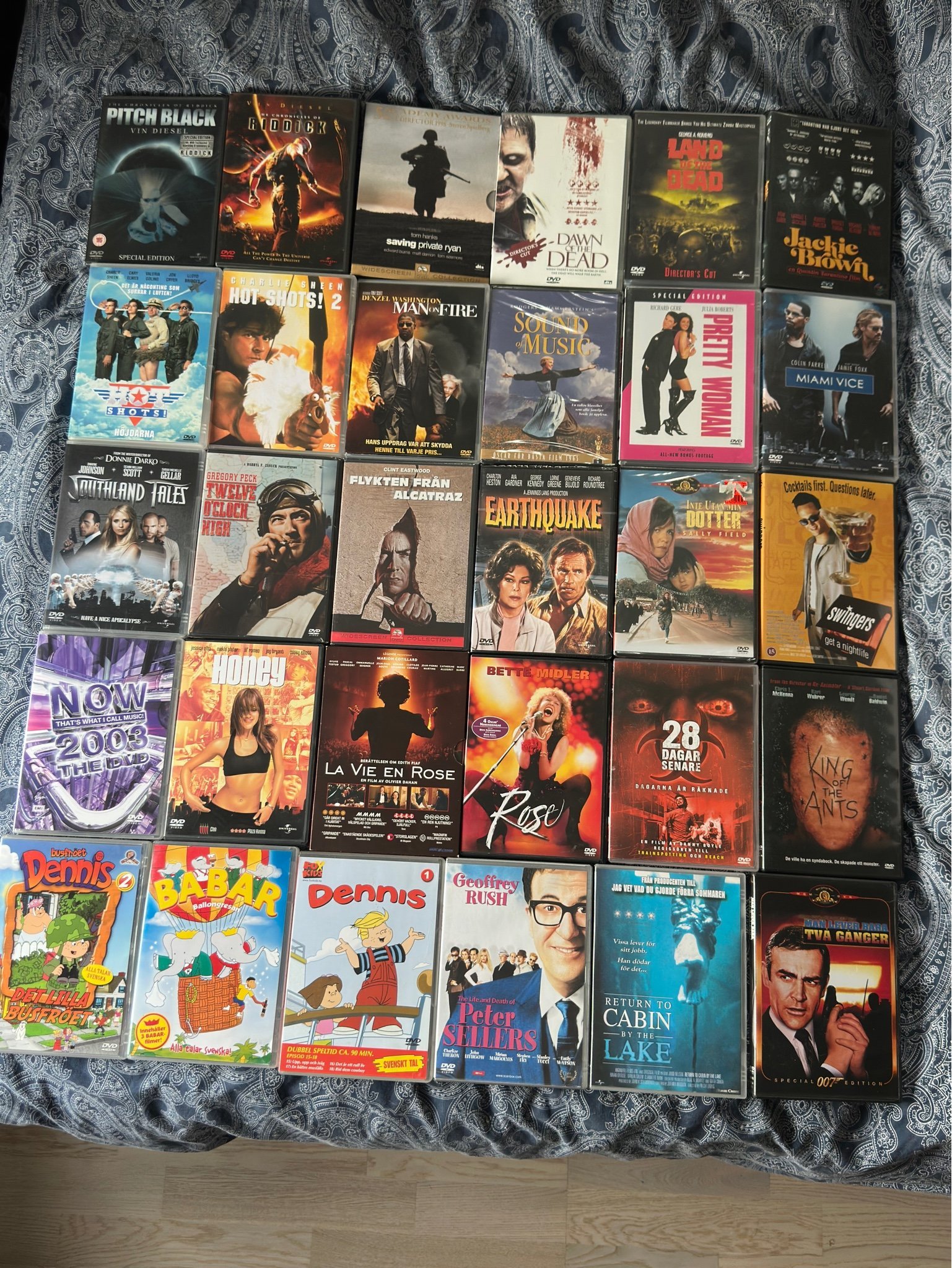 30 x DVDs Mix DVD Samling action komedier skräck drama barn Box 1