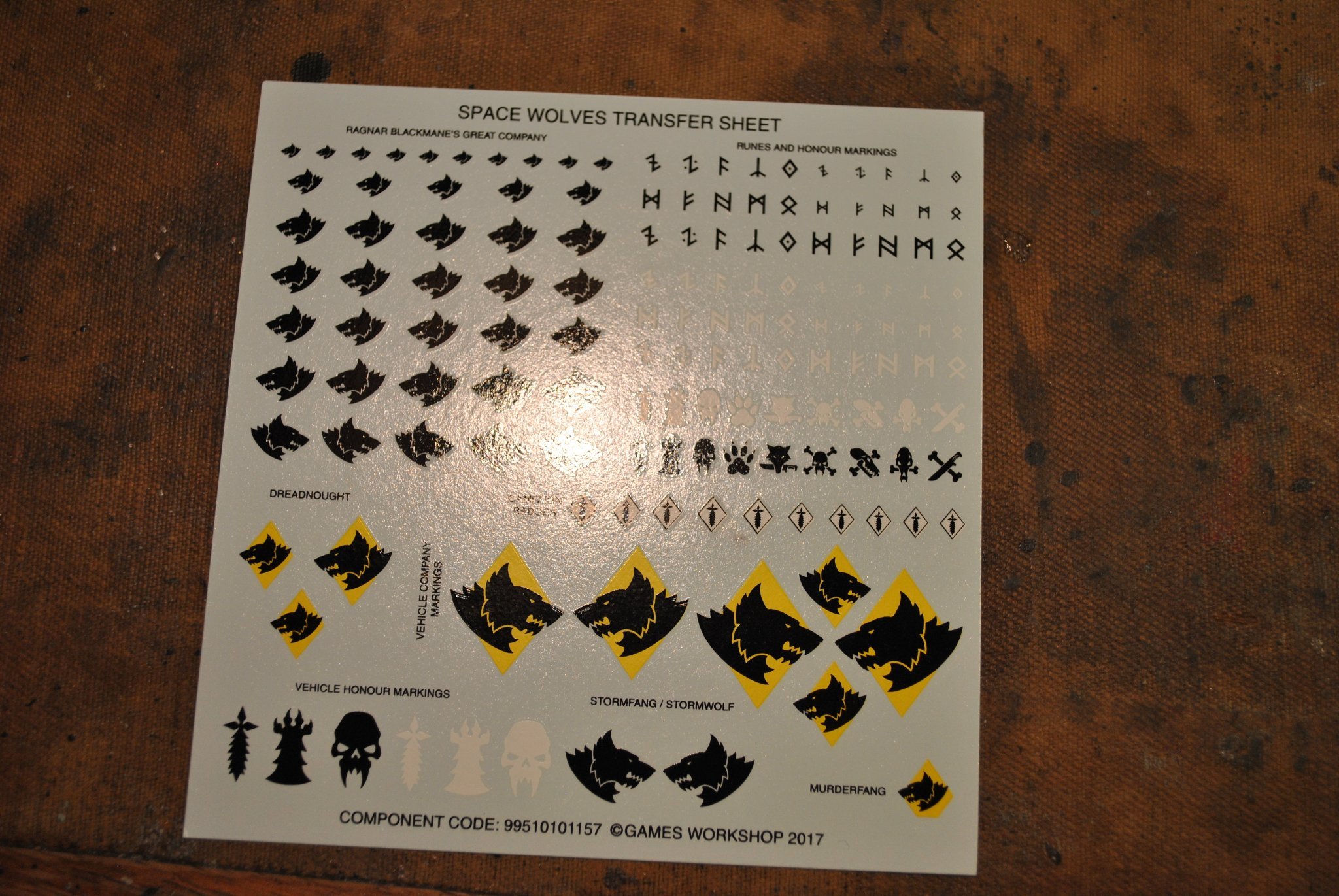 Space Wolves Transfer Sheet Warhammer 40k (209) (422532887) ᐈ Köp på