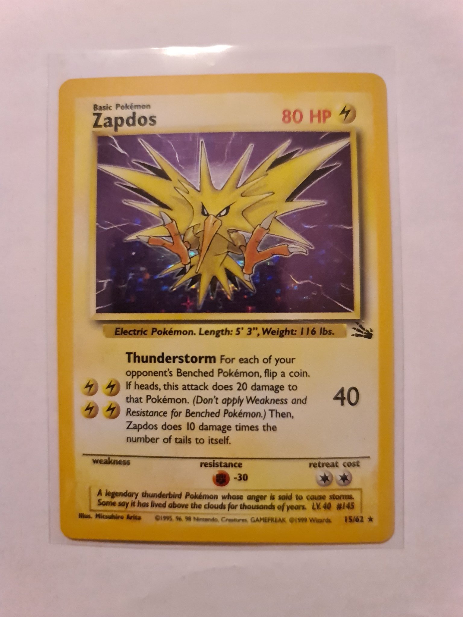 Zapdos 15/62 Holo Rare Fossil Pokemon (419112876) ᐈ Köp på Tradera