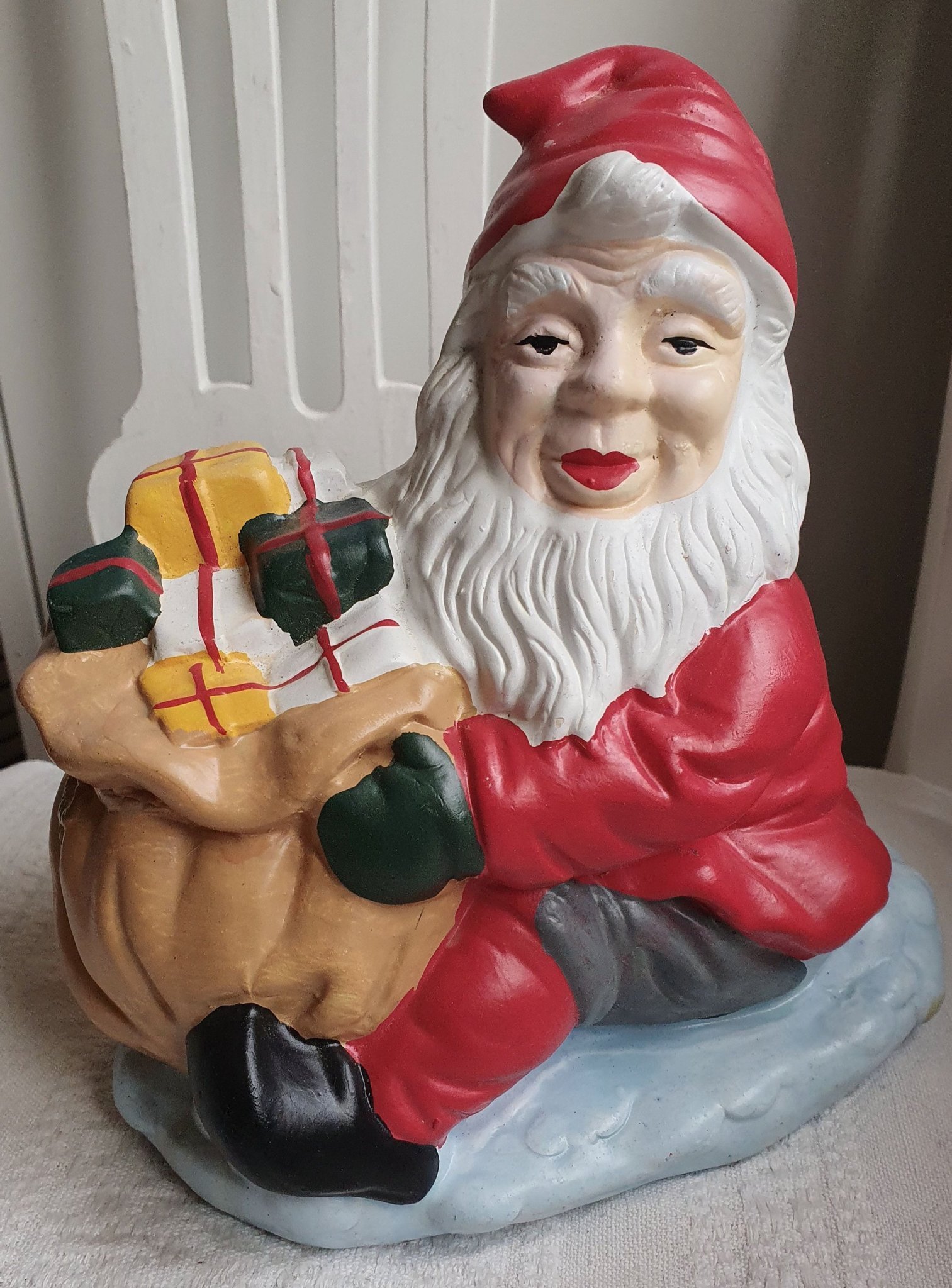 STOR RETRO TOMTE! Keramik, jul, stämpel, gammal.. Köp på Tradera