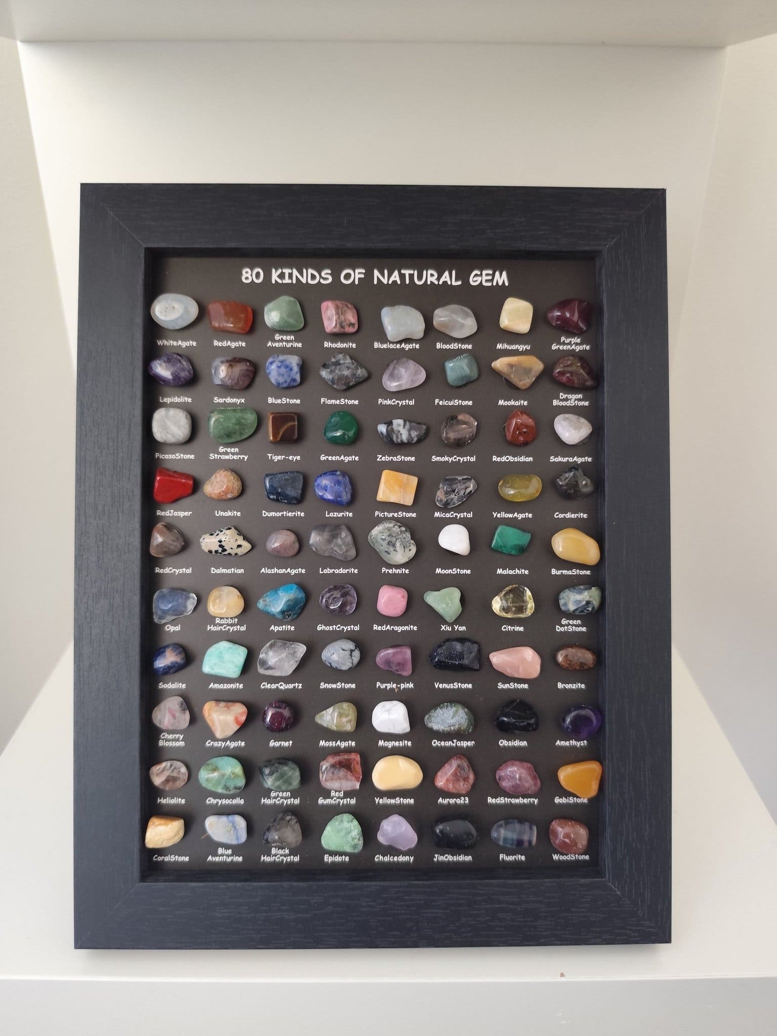Collection of 80 natural gemstones