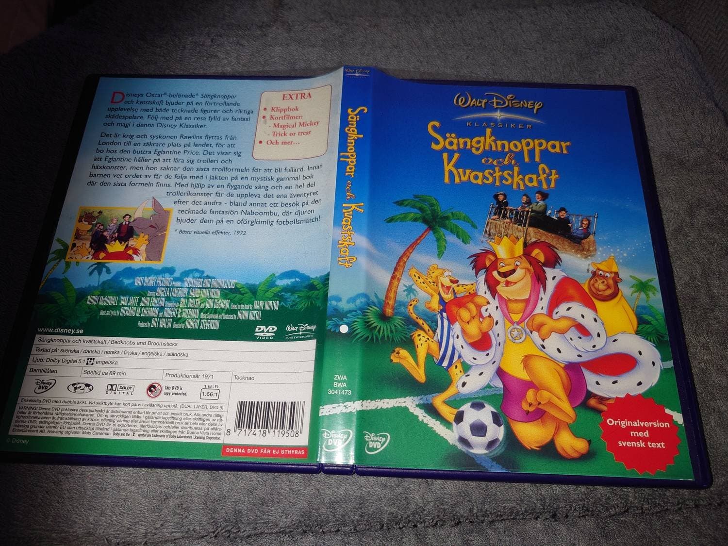 Sängknoppar och Kvastskaft DVD Angela Lansburyn ja Roddy McDowallin kanssa